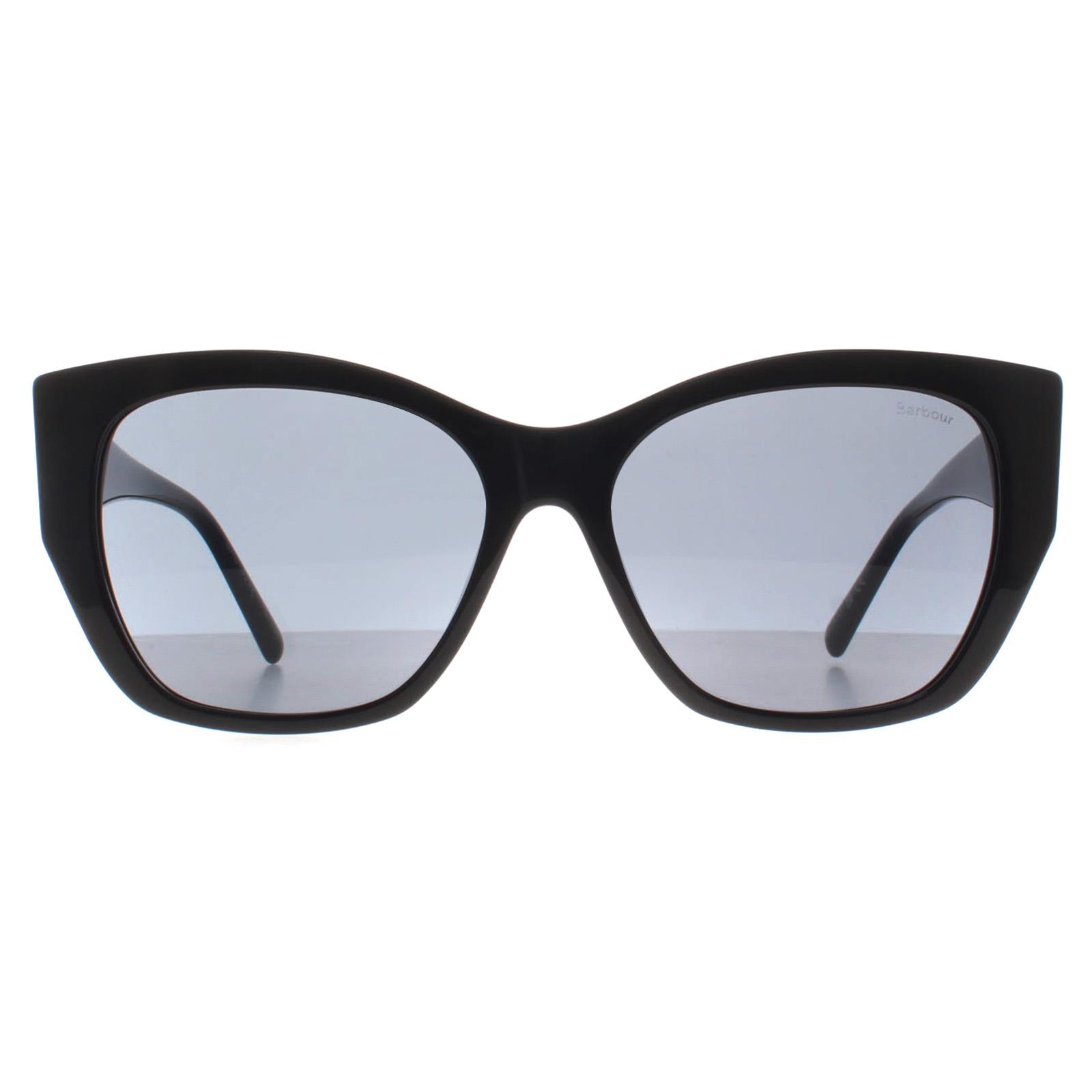 Barbour Black Acetate Women\'s Sunglasses Barbour Sunglasses Women Black Glossy Cat Eye Grey Tinted  main image 2