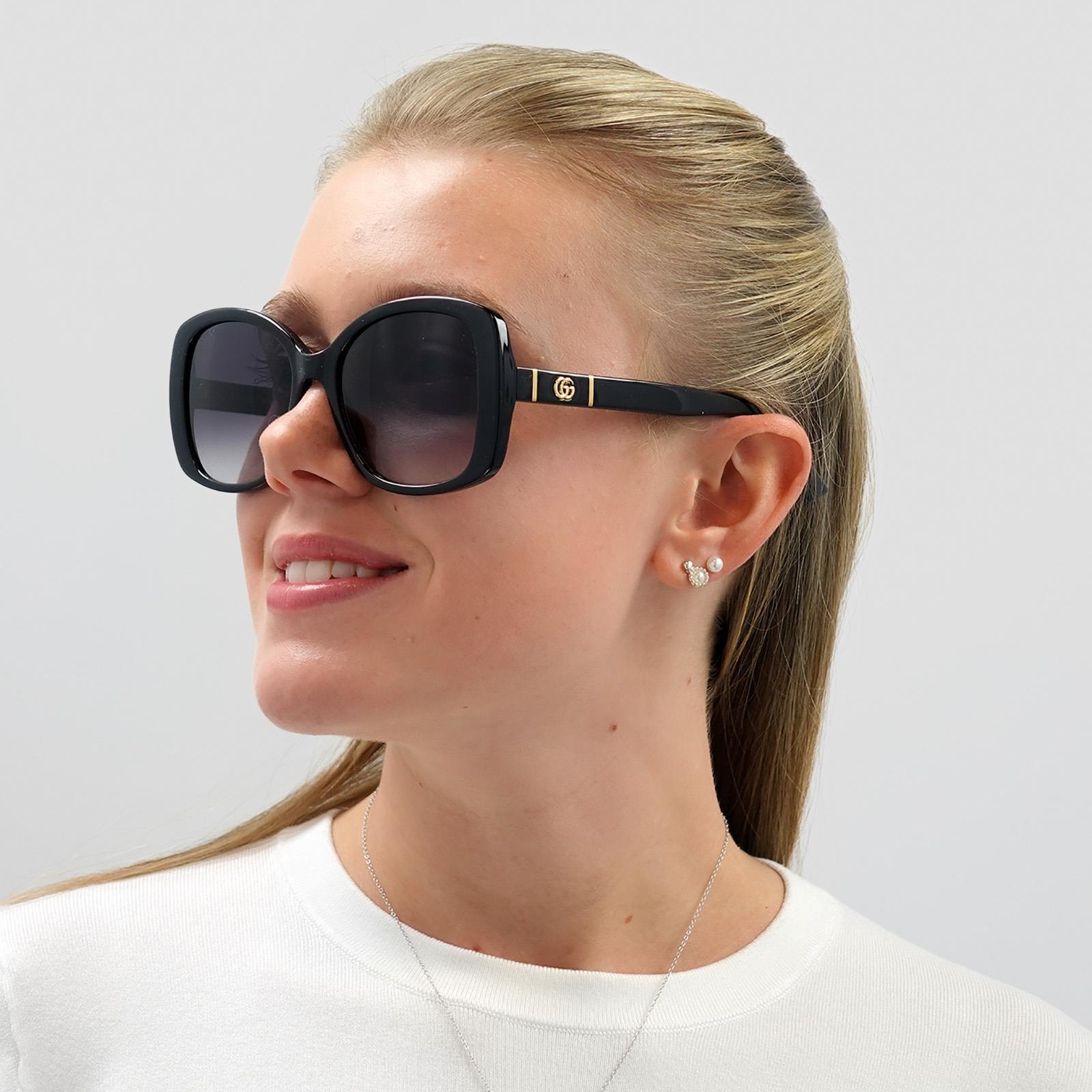 Gucci Sunglasses GG0762S 001 Black Gray Gradient | eBay