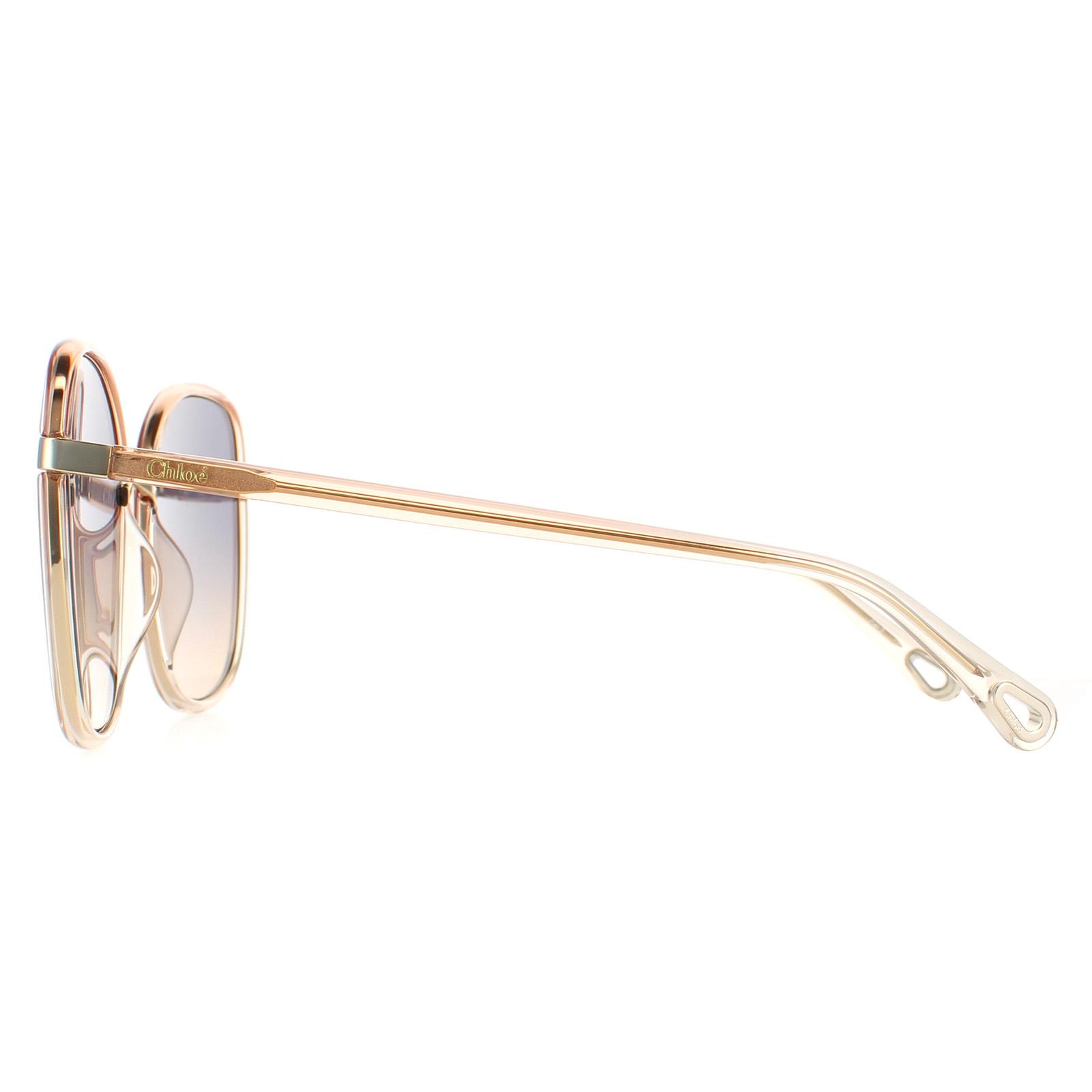 Chloe Sunglasses CH0031S Franky 004 Orange Crystal Fade Gold