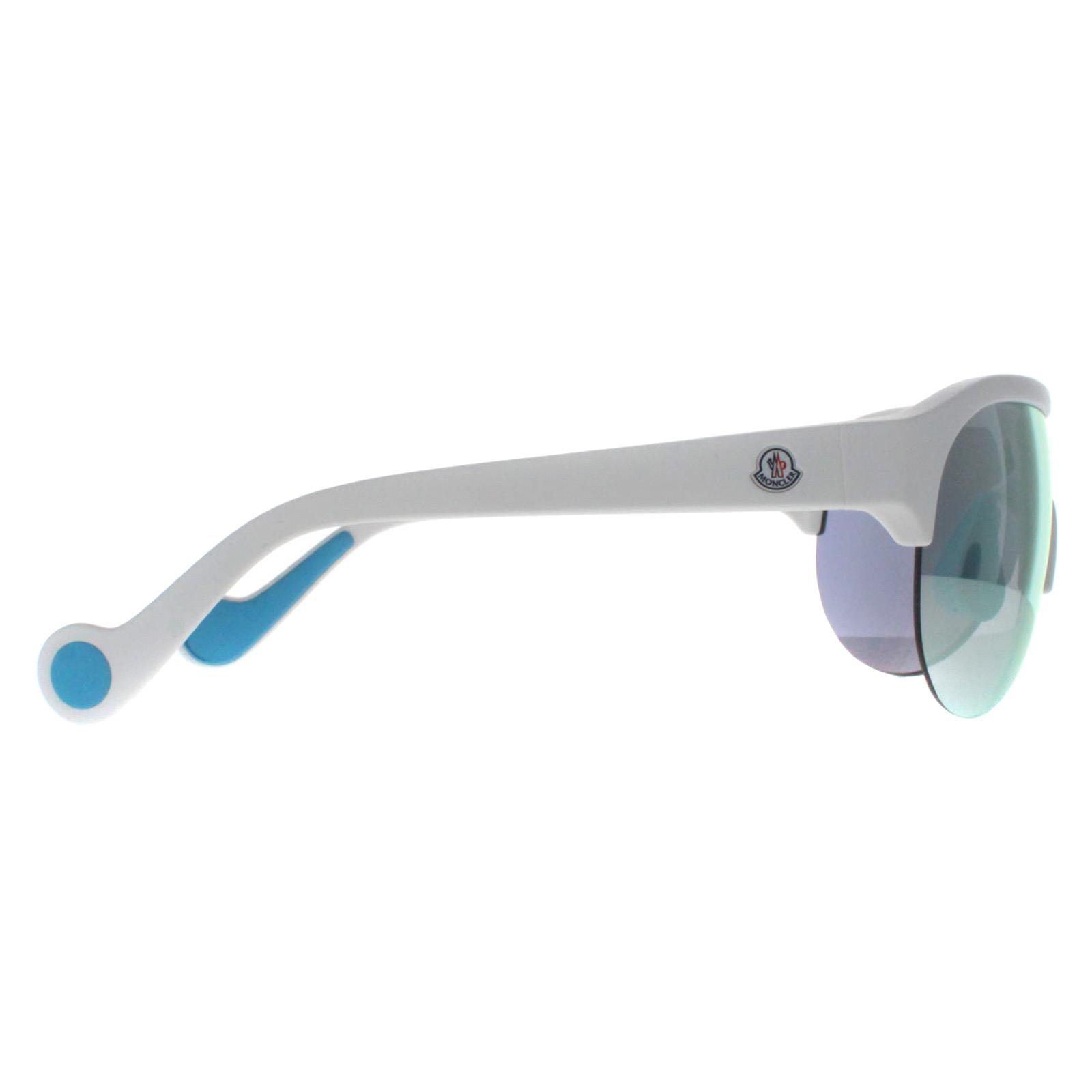 Moncler★素敵!Unisex ML0049 White Sunglasses Moncler Sunglasses ML0049 21C White Gray Mirror | eBay