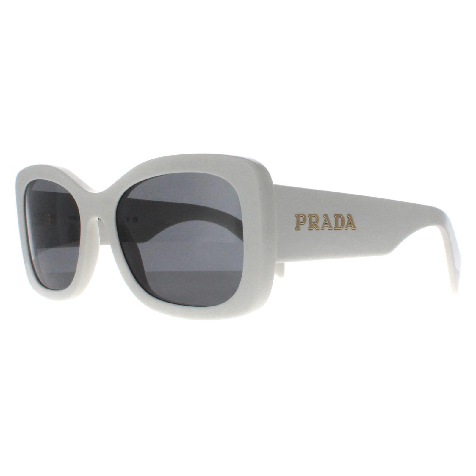 Prada Sunglasses PRA08S 1425S0 Talc Dark Gray | eBay display picture 3