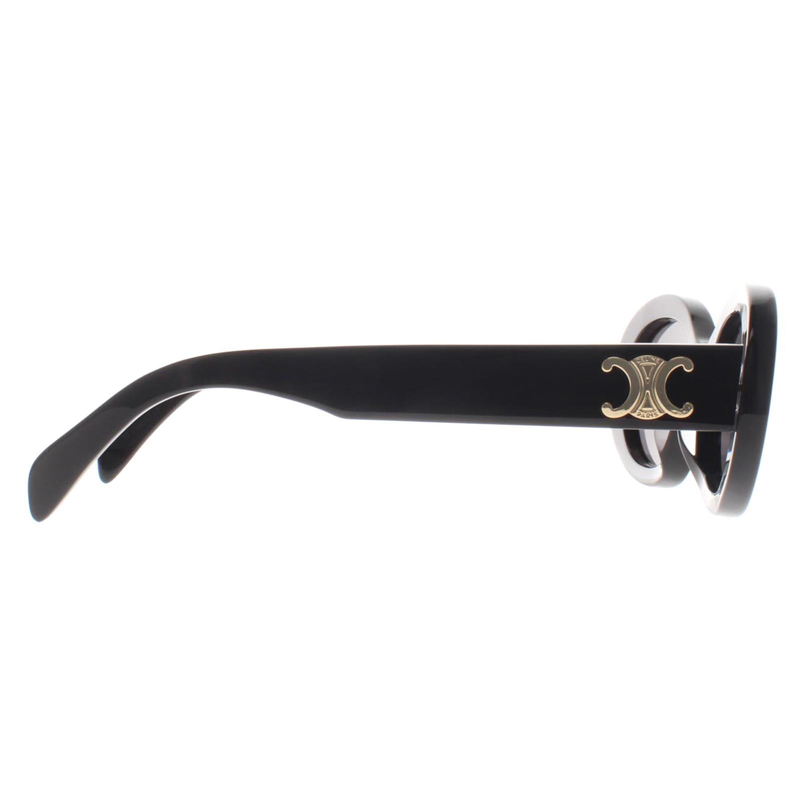 Celine Triomphe CL40194U Black Sunglasses Grey Lenses Excellent Condition Celine CL40194U Triomphe 01 Oval – The Frames Central main image 4