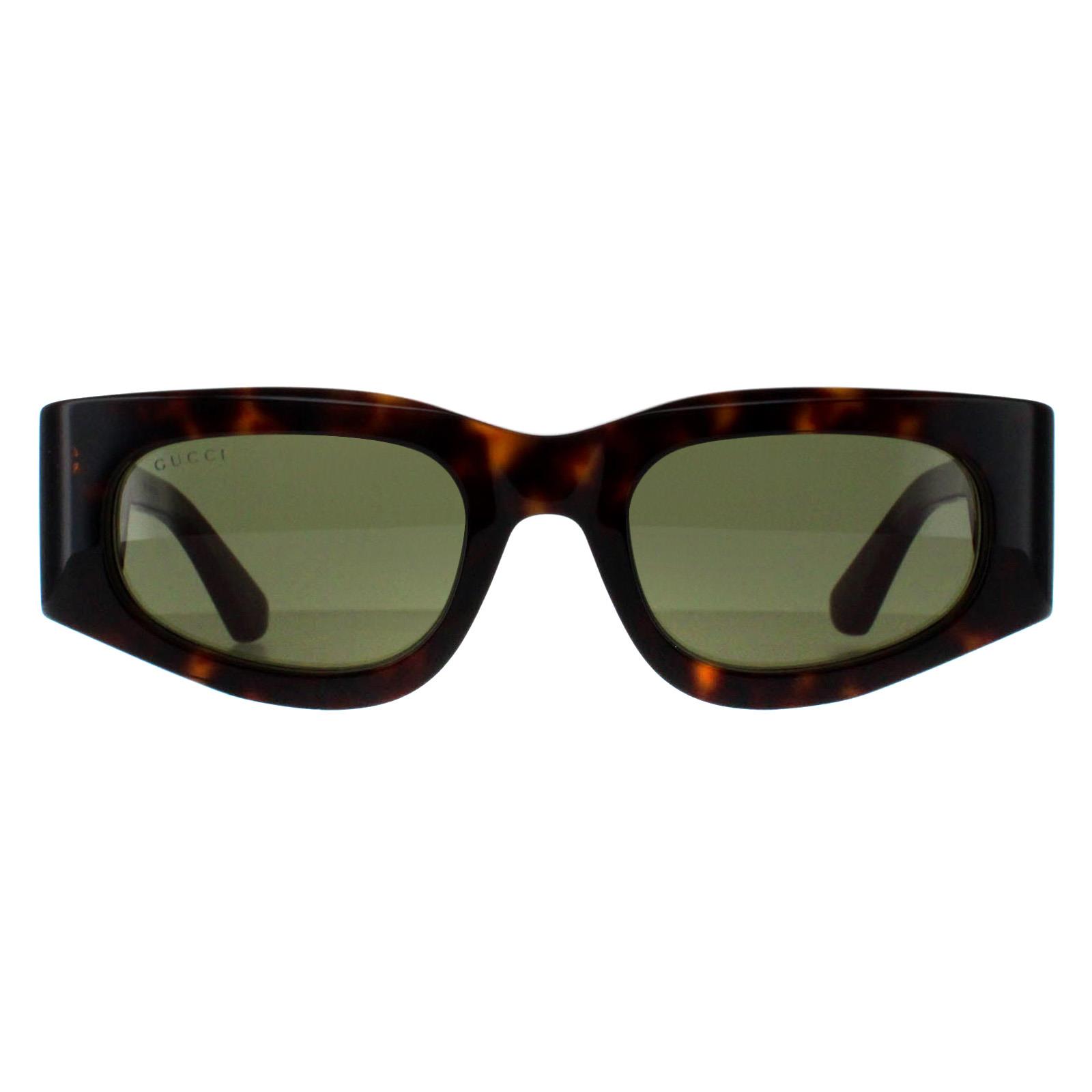 NEW GUCCI SQUARE SUNGLASSES GUCCI GG1664S 002 HAVANA GREEN EYEWEAR Amazon.com: Gucci Women main image 3