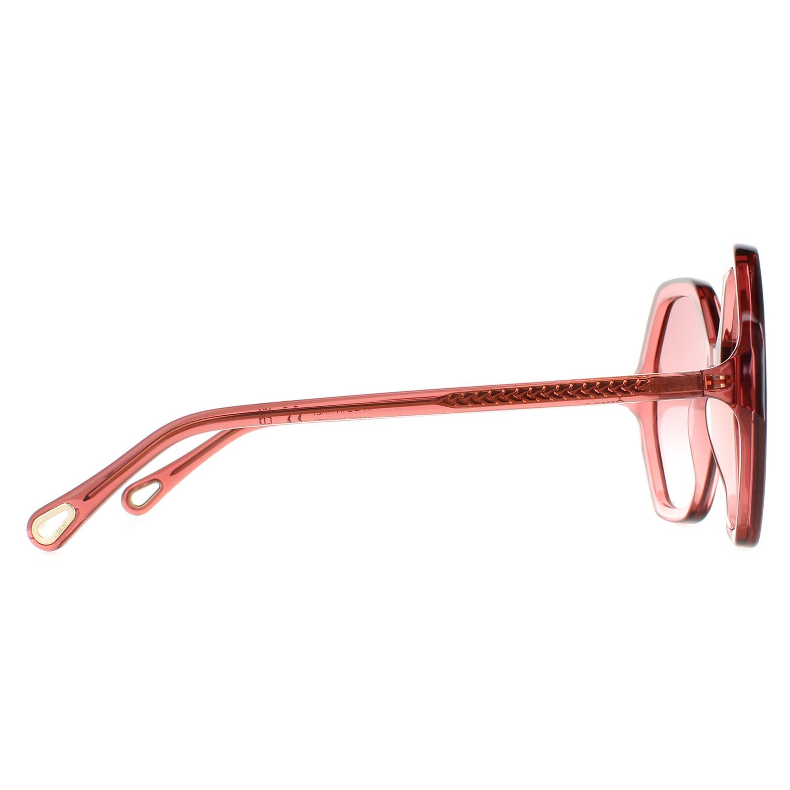 Chloe Sunglasses CH0008S Esther 003 Pink Crystal Pink Brown