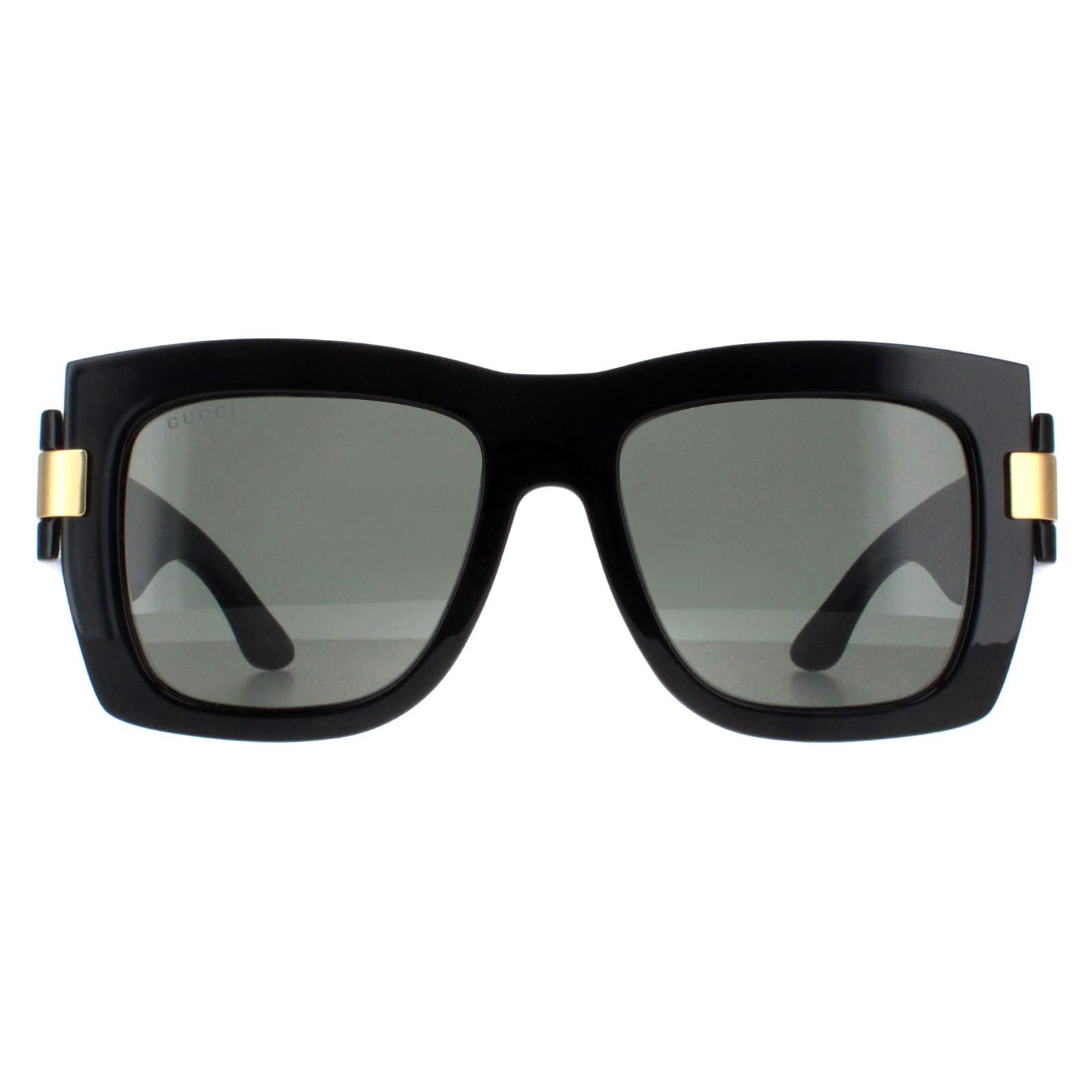 Gucci Sunglasses GG1688S 001 Black with Gold Gray | eBay
