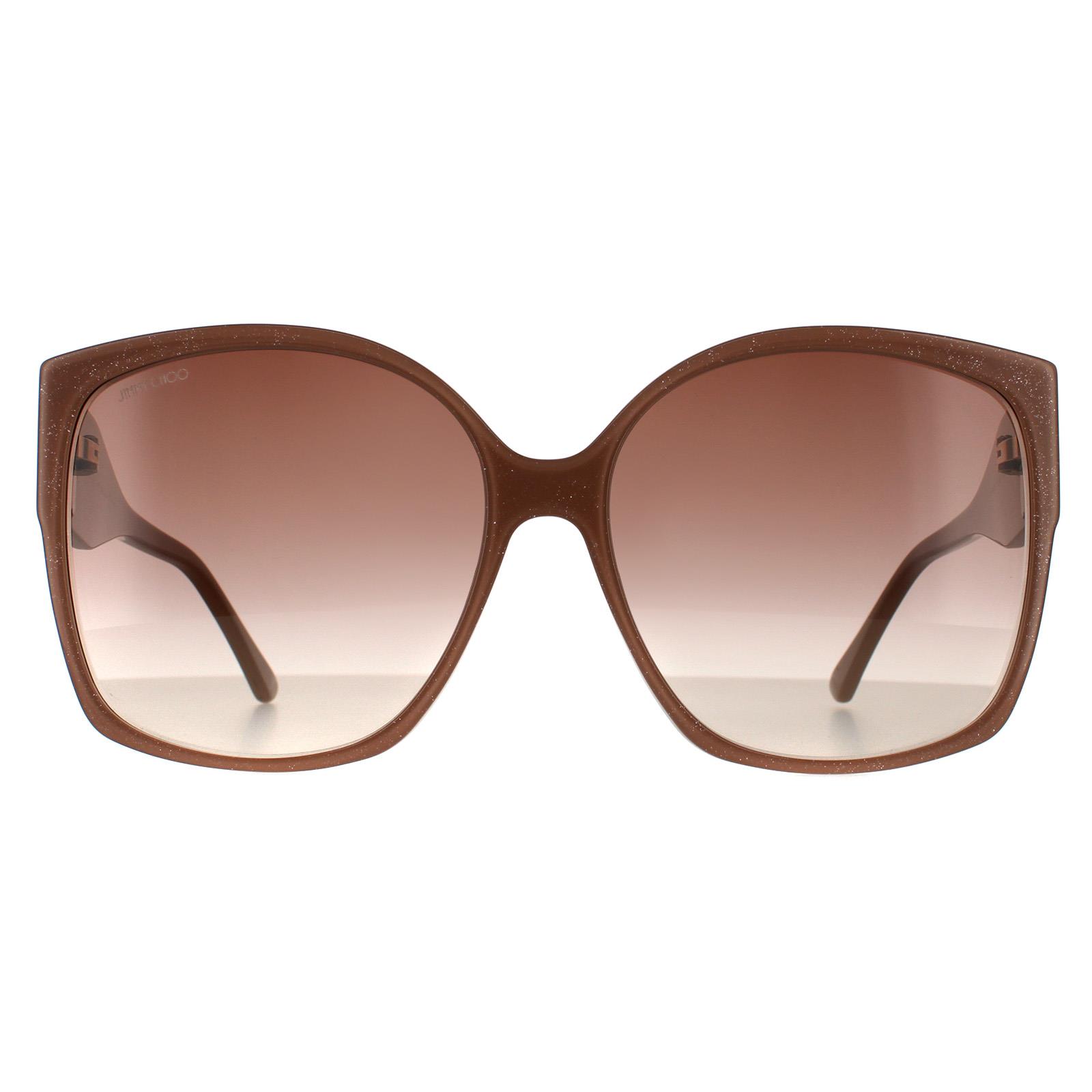 Jimmy Choo Sunglasses NOEMI/S KON HA Nude Glitter Brown  display picture 1