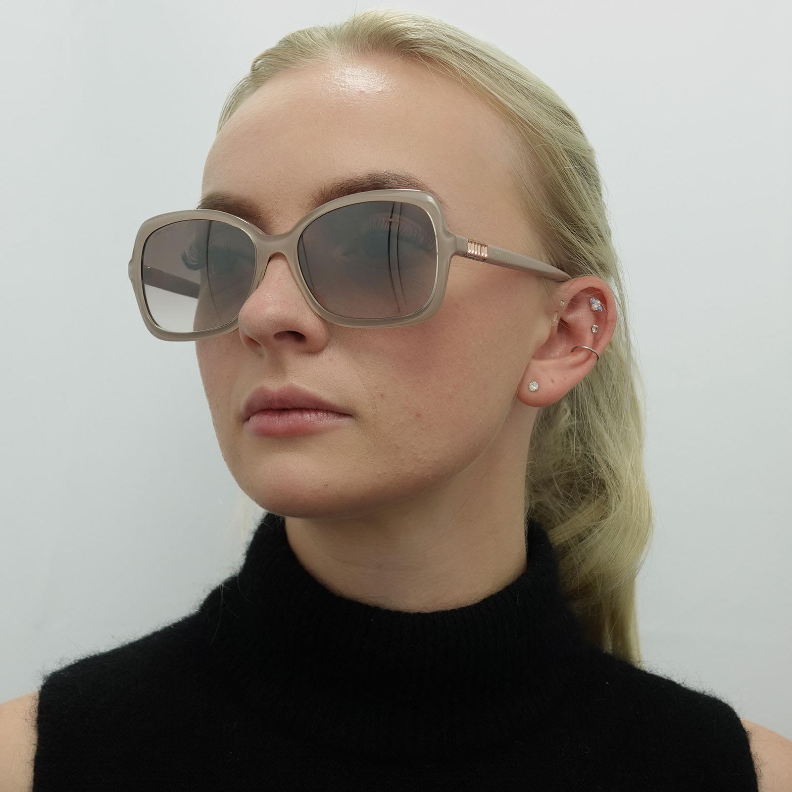 Jimmy Choo Sunglasses BETT/S FWM NQ Nude Brown Silver Mirror  display picture 3