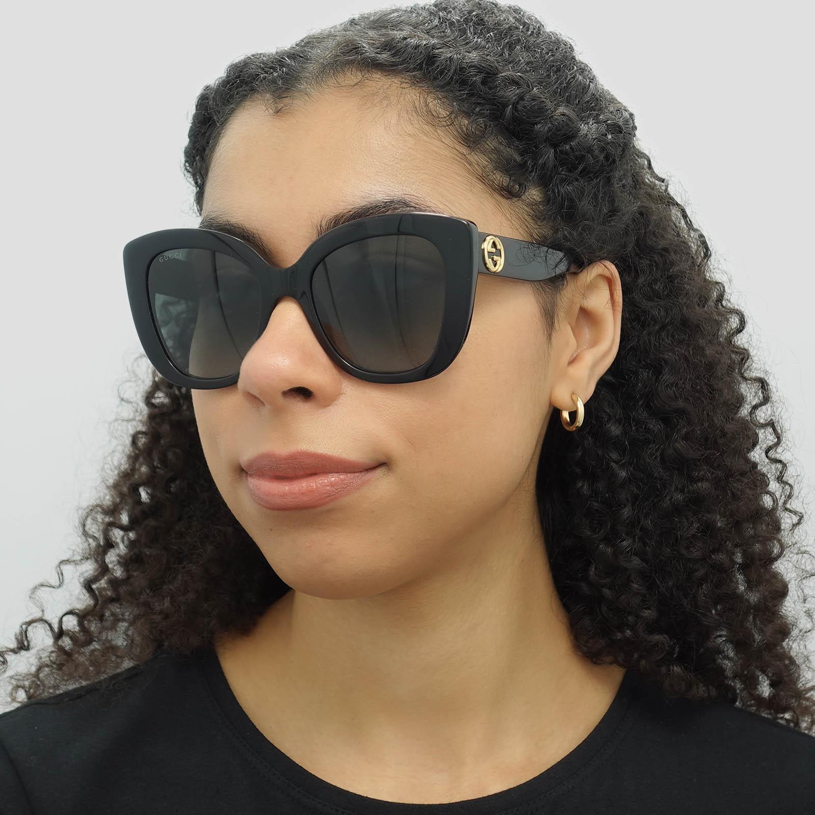 サングラス GUCCI Woman Sunglasses Black GG0208S 001 Gucci GG0208S 001 Sunglasses - US