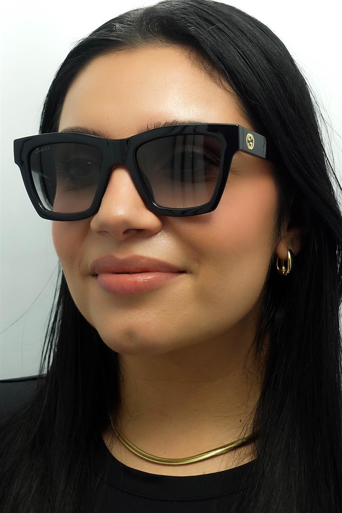 Gucci Sunglasses GG1714S 001 Black Gray Gradient | eBay