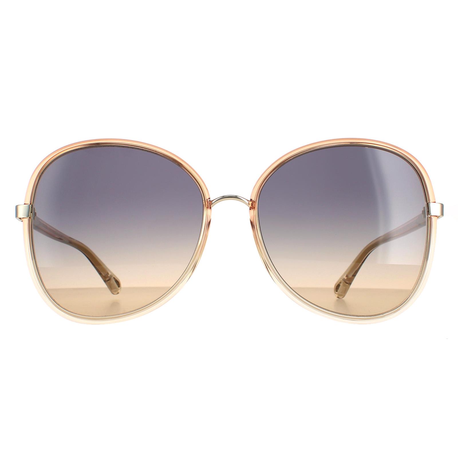 Chloe Sunglasses CH0030S Franky 004 Orange Crystal Blue  display picture 1