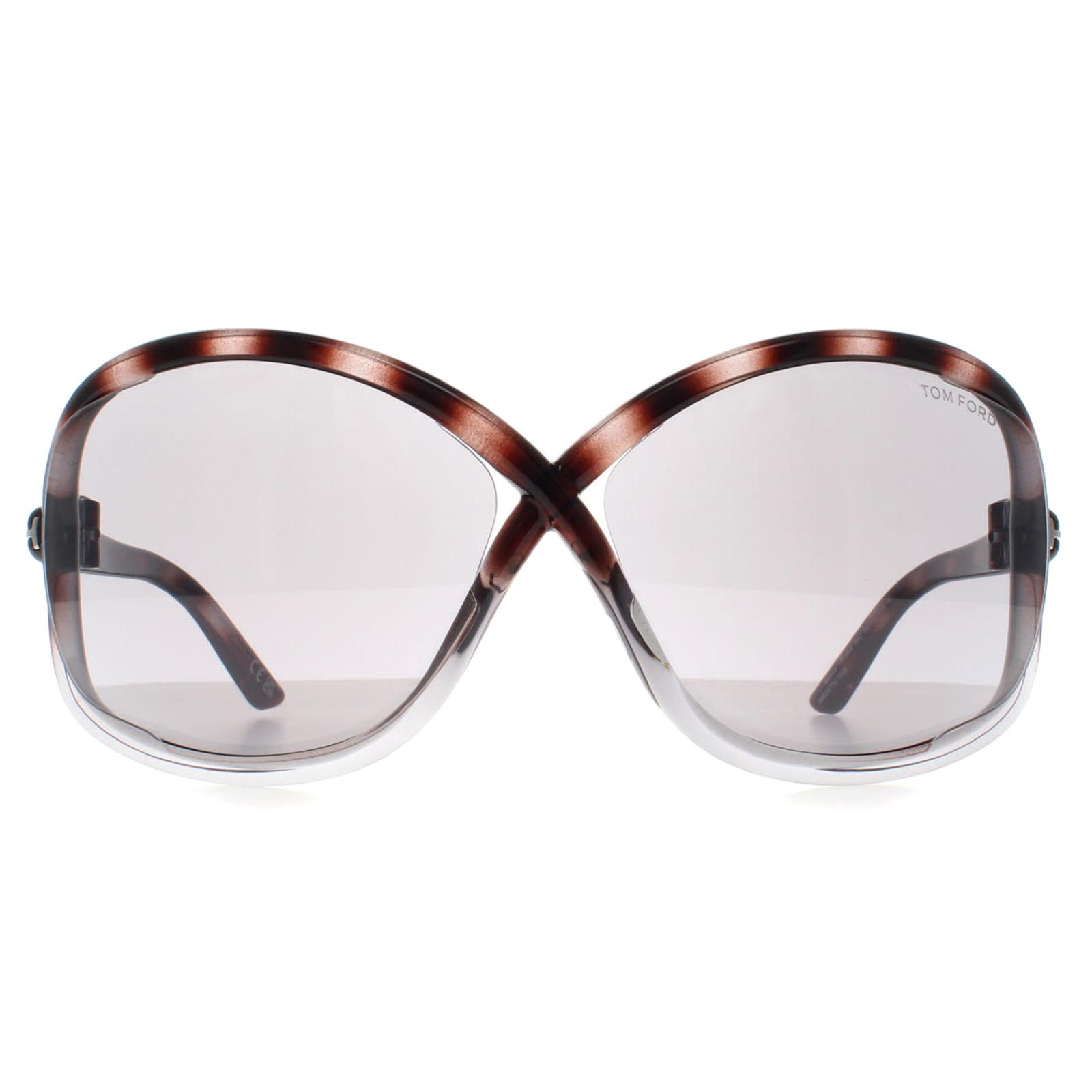 TOM FORD Bettina FT1068/S 52F shiny dark havana frame brown gradient lenses Tom Ford Icon Sunglasses FT1200 52E Dark Havana - eye-oo.com main image 4