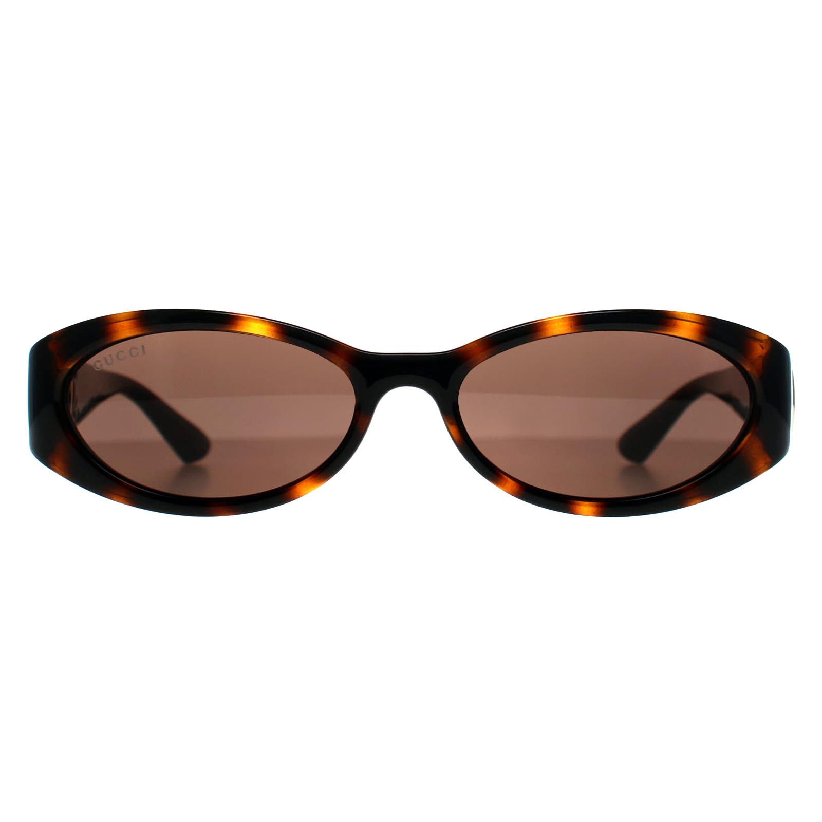 Gucci Dark Brown Sunglasses Shiny Dark Havana Cat-Eye Gucci Generation Sunglasses | Gucci main image 4