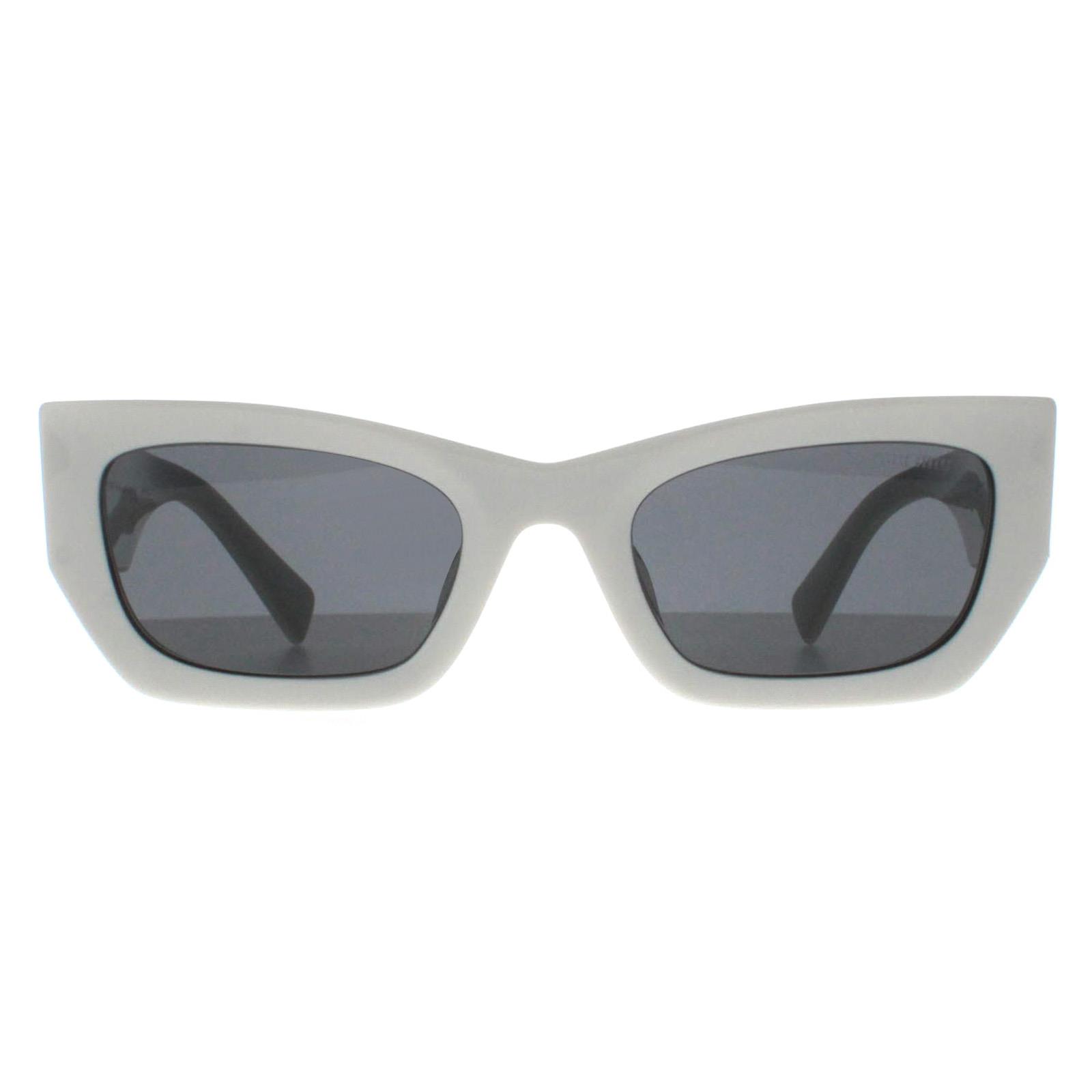 Miu Miu Sunglasses MU09WS 1425S0 White Dark Gray | eBay display picture 3