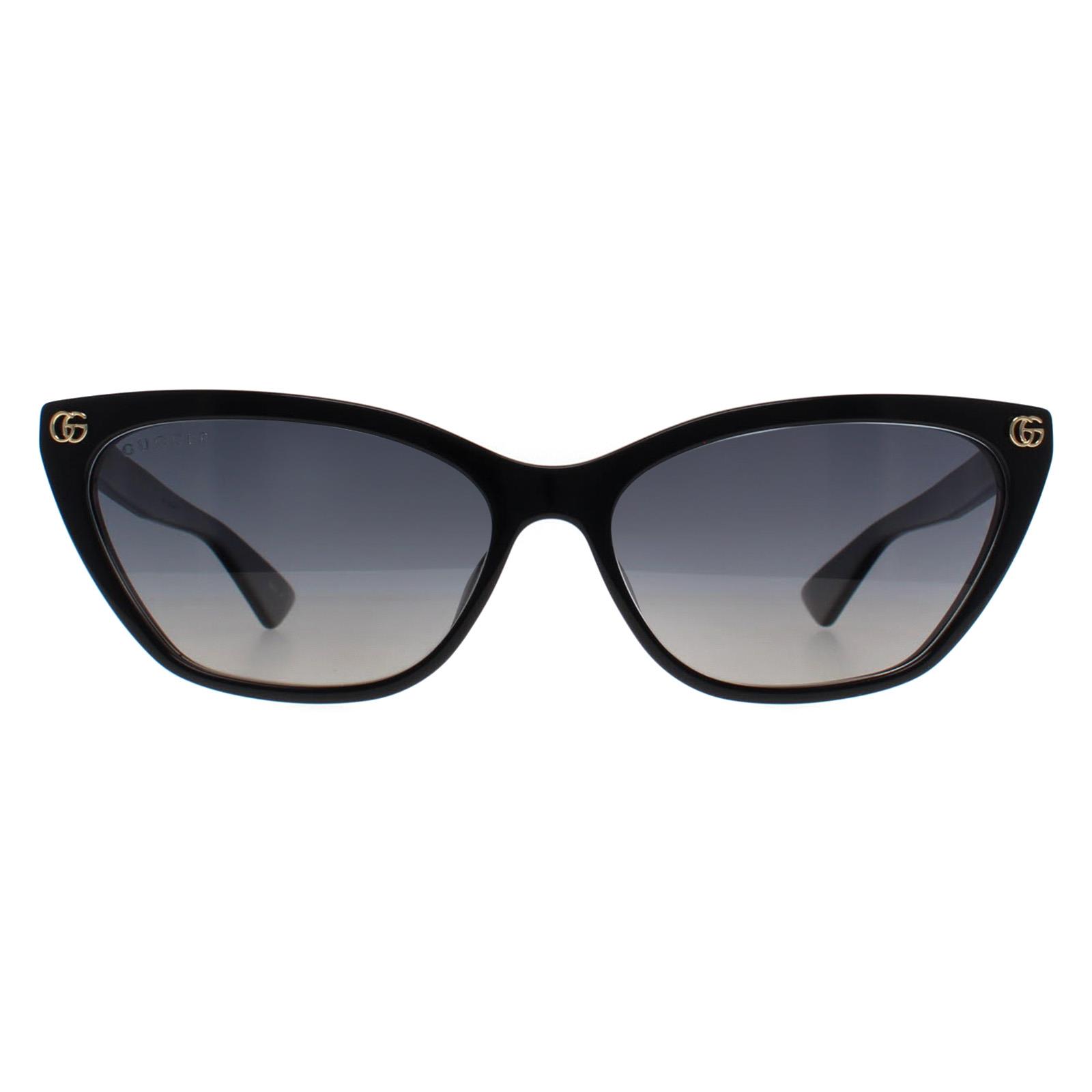 Gucci Sunglasses GG1815S 005 Shiny Black Gray Gradient 