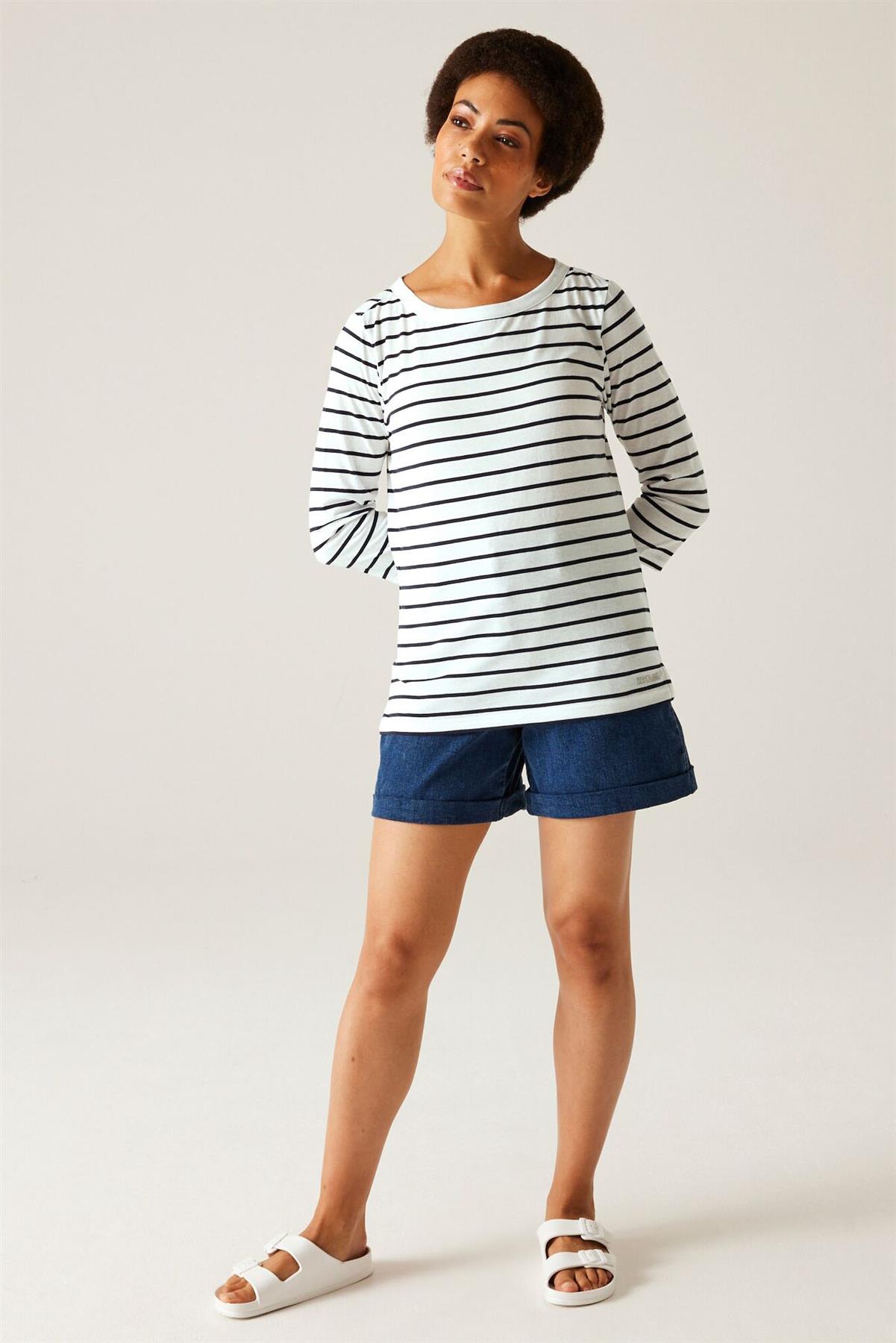 Regatta Womens Striped 3/4 Sleeve Top - Picture 46 of 48