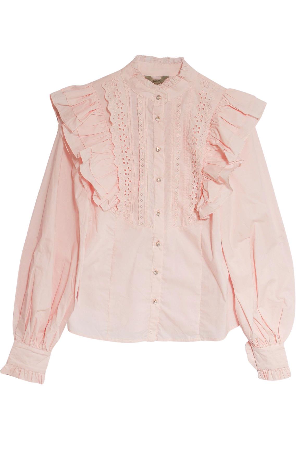 River Island Ruffle Broderie Puff Sleeve Blouse - Picture 10 of 14