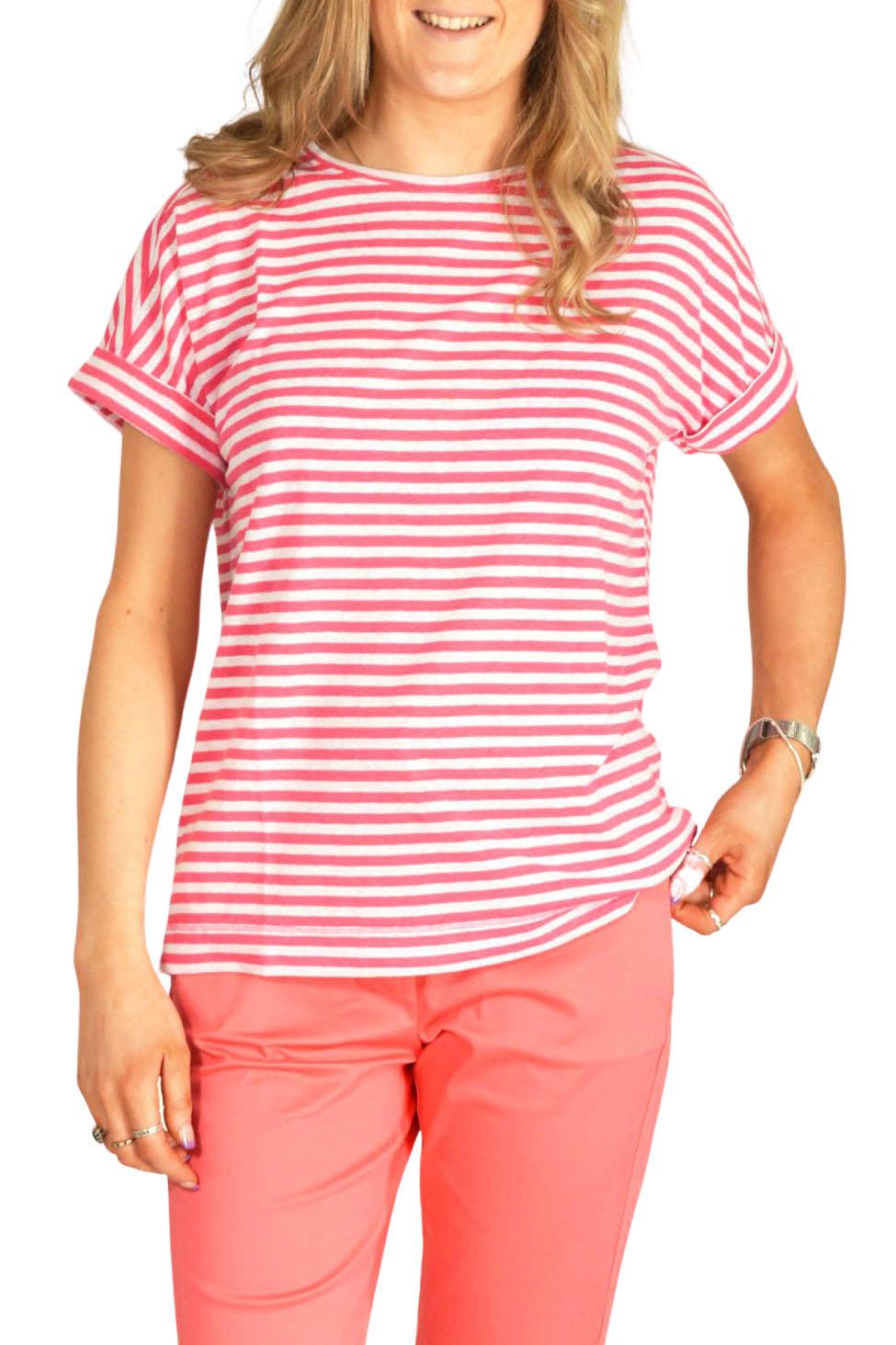 M&S Marks and Spencer Womens Linen Blend Striped TShirt Short Sleeve