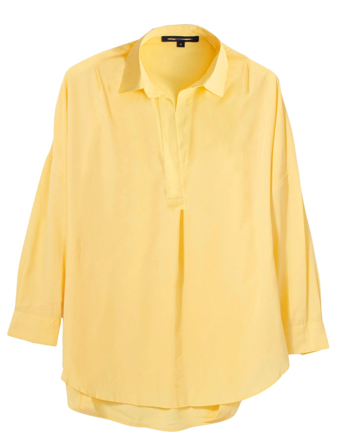 FRENCH CONNECTION Popover Shirt Blouse Silky Soft Light Satin Open Neck Collar - Picture 14 of 23