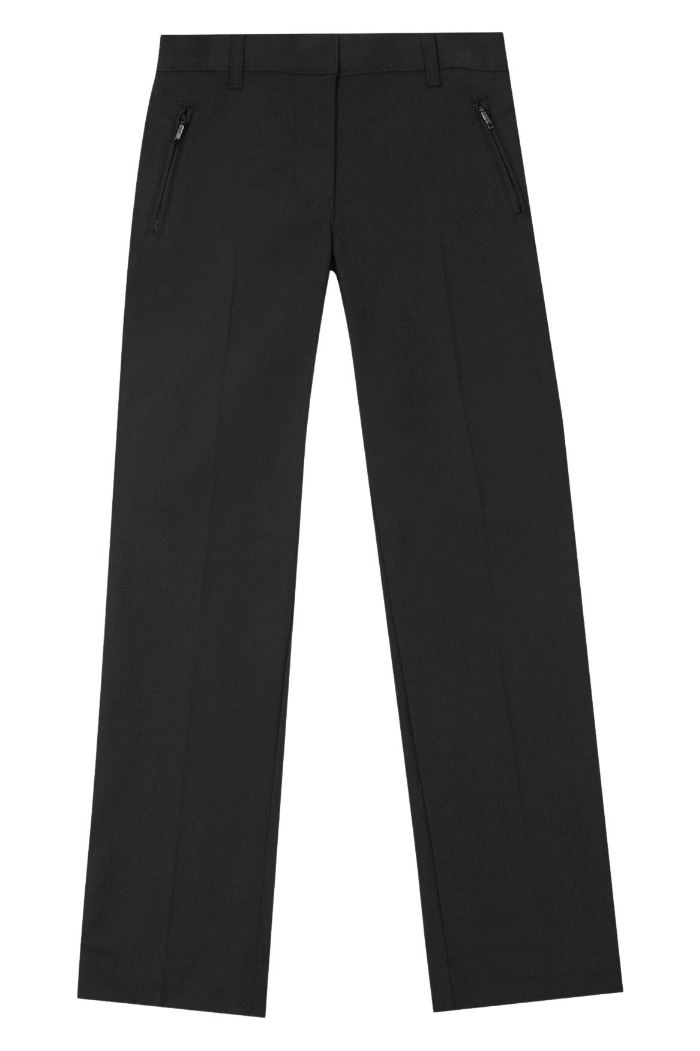 Girls School Trousers Slim Leg Adjust Waist Hem - Picture 2 of 3