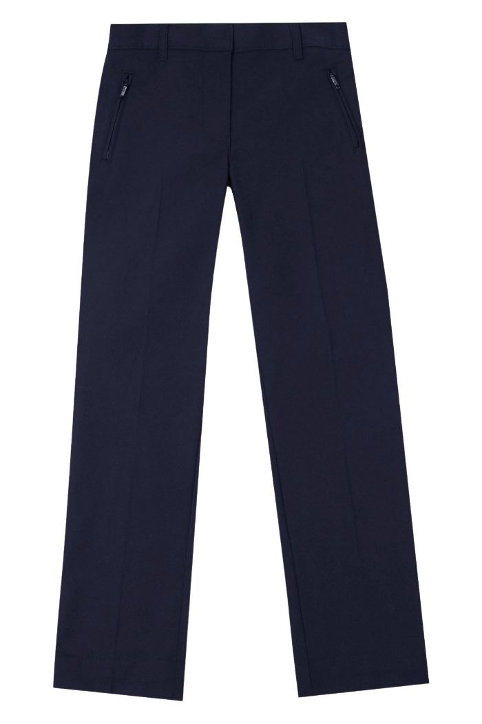 Girls School Trousers Slim Leg Adjust Waist Hem - Picture 3 of 3