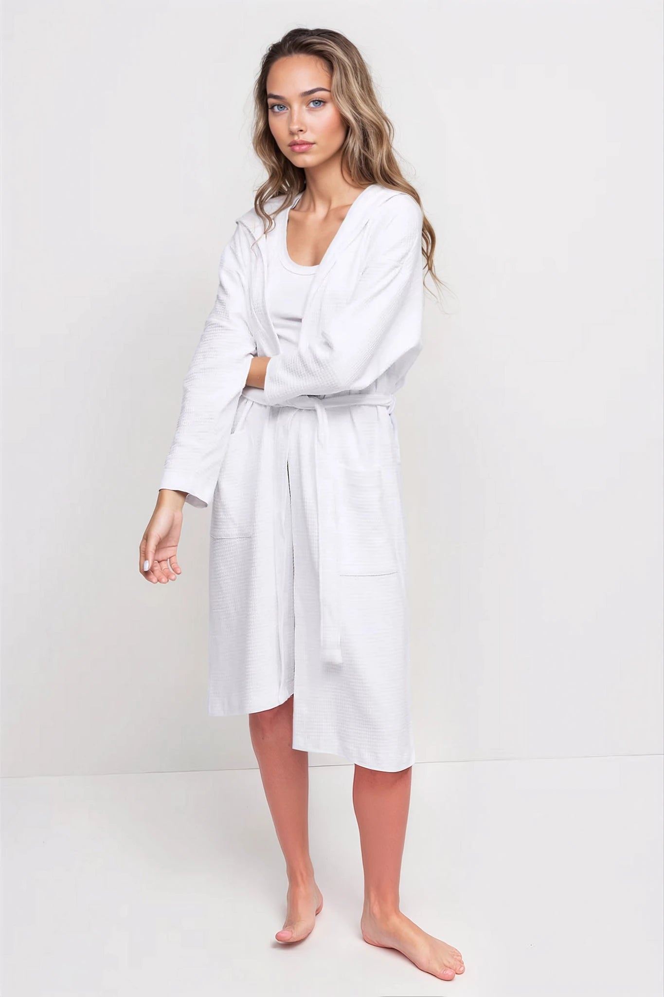 Cotton Waffle Dressing Gown