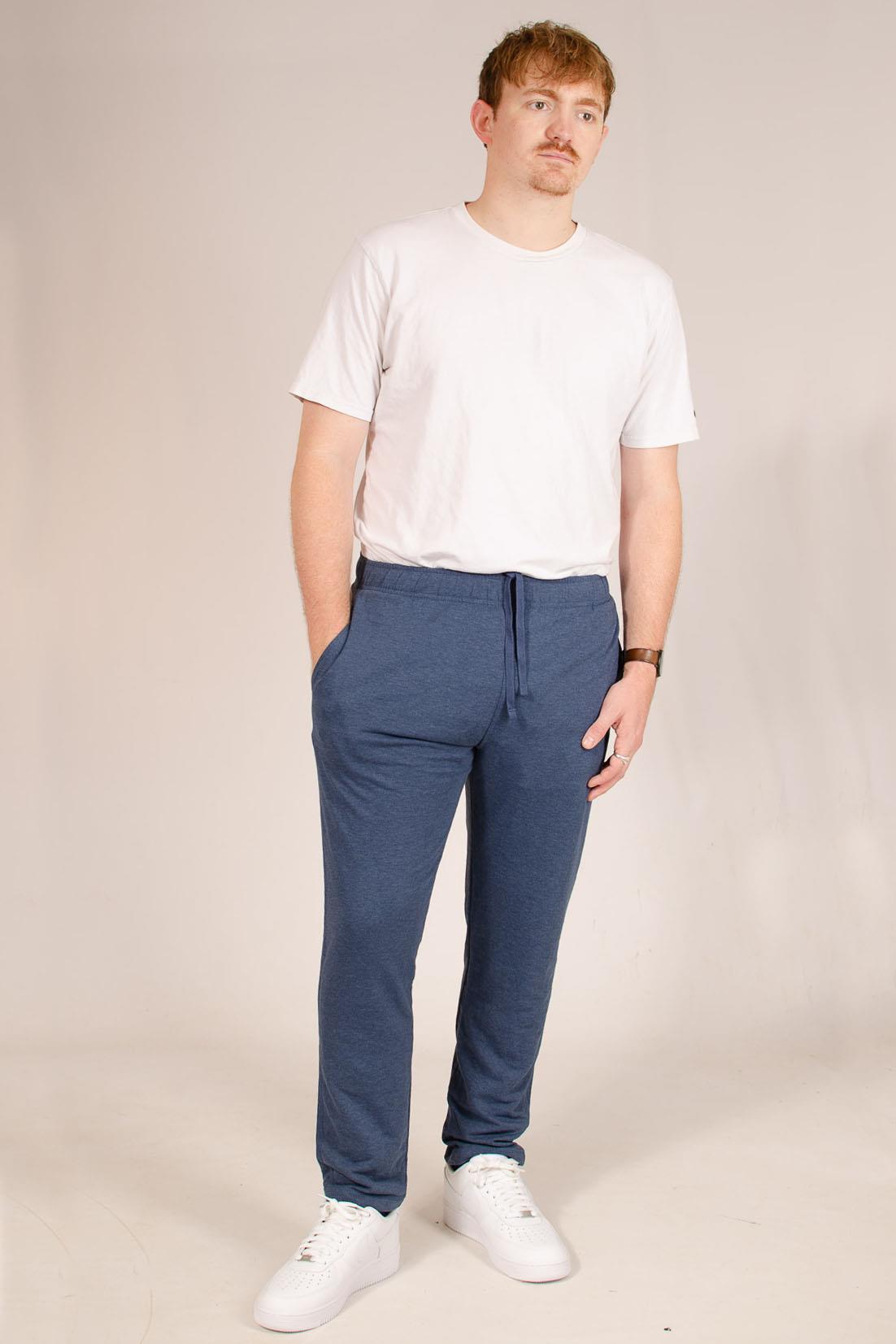 M*S Mens Lightweight Cotton Rich Straight Leg Joggers Lounge Pants - Picture 8 of 29