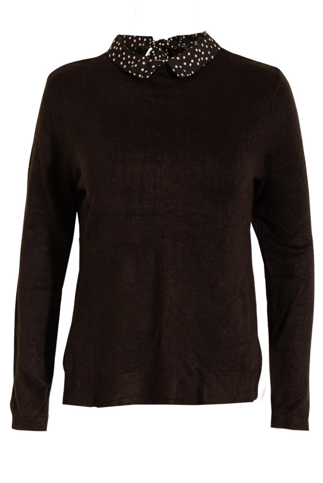 Пуловер Dorothy Perkins Scheinbluse mit Bindekragen unter в Шварц-одер-Бургундии