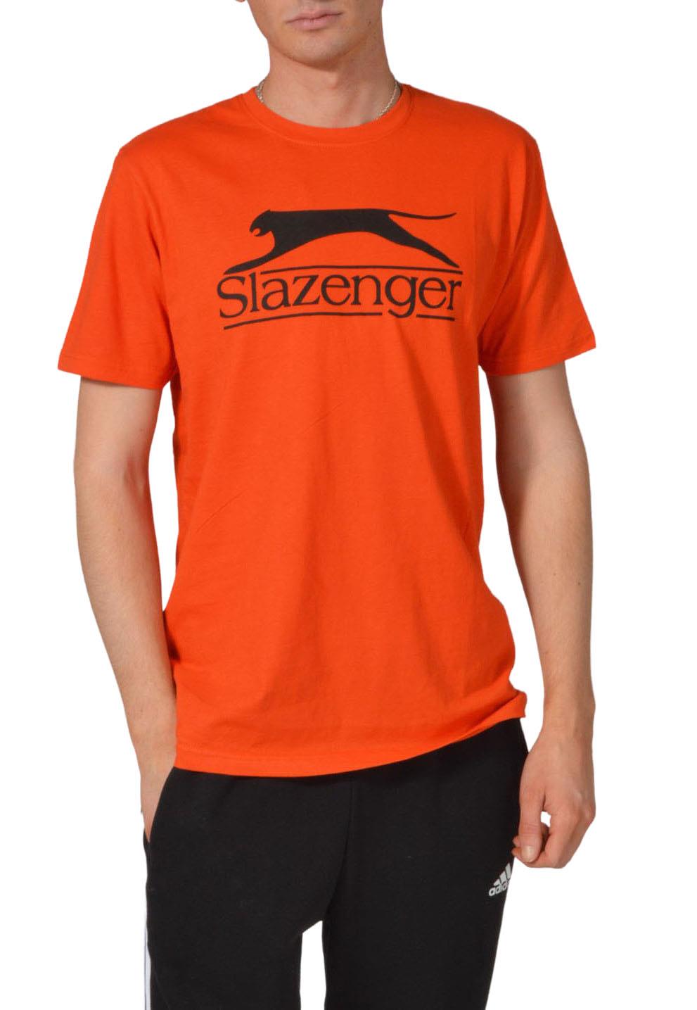 Slazenger Mens Logo TShirt Vintage Style Pure Cotton Short Sleeve eBay
