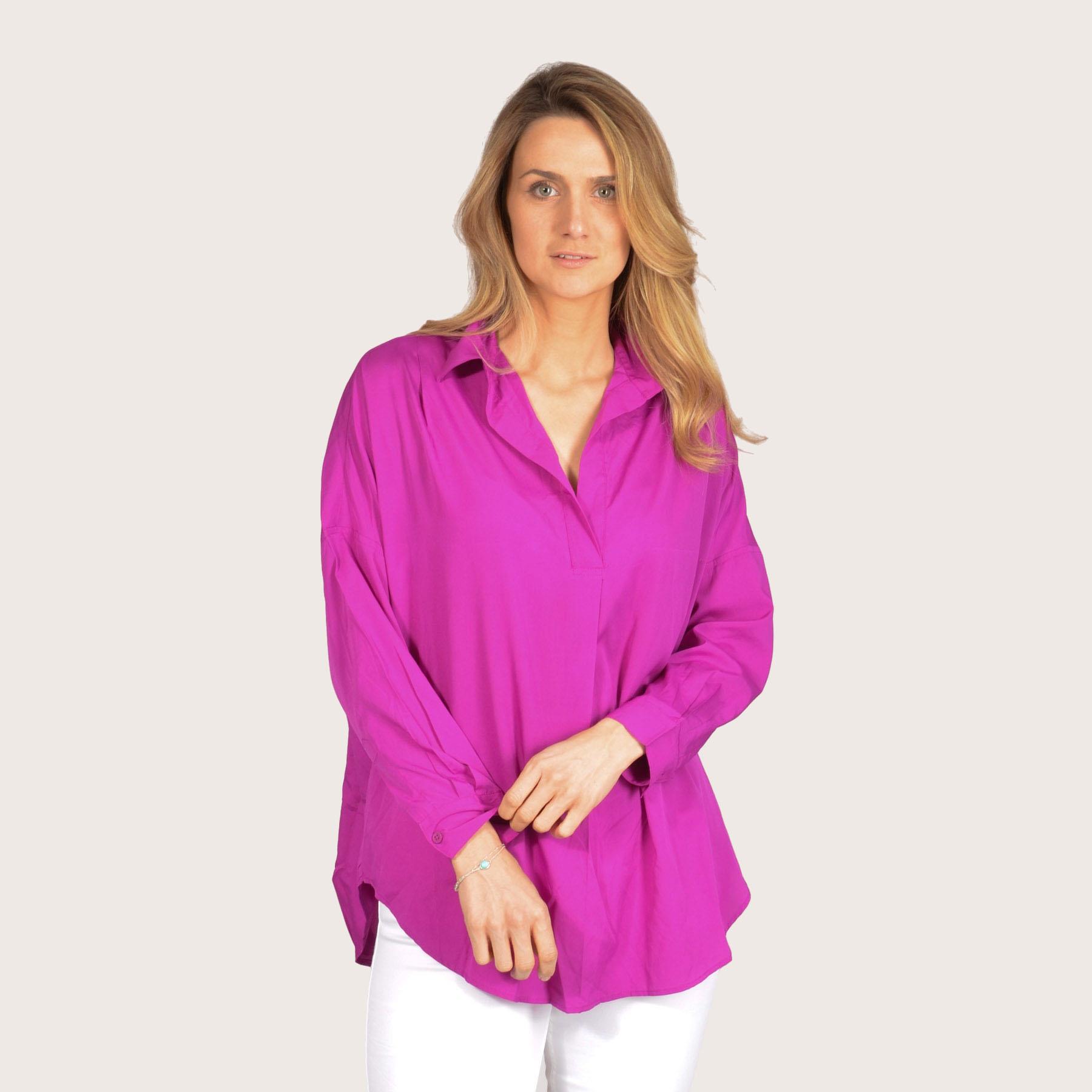 FRENCH CONNECTION Popover Shirt Blouse Silky Soft Light Satin Open Neck Collar - Picture 17 of 23