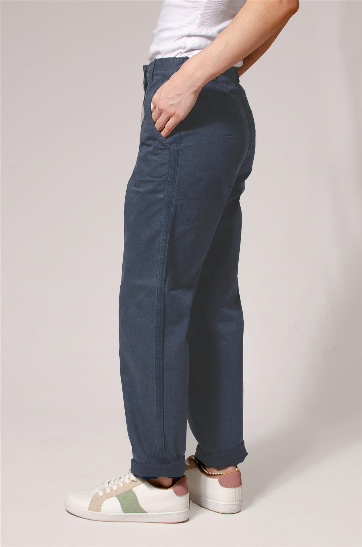 Ex M&S Tapered Ankle Grazer Chino Trousers - Picture 27 of 51