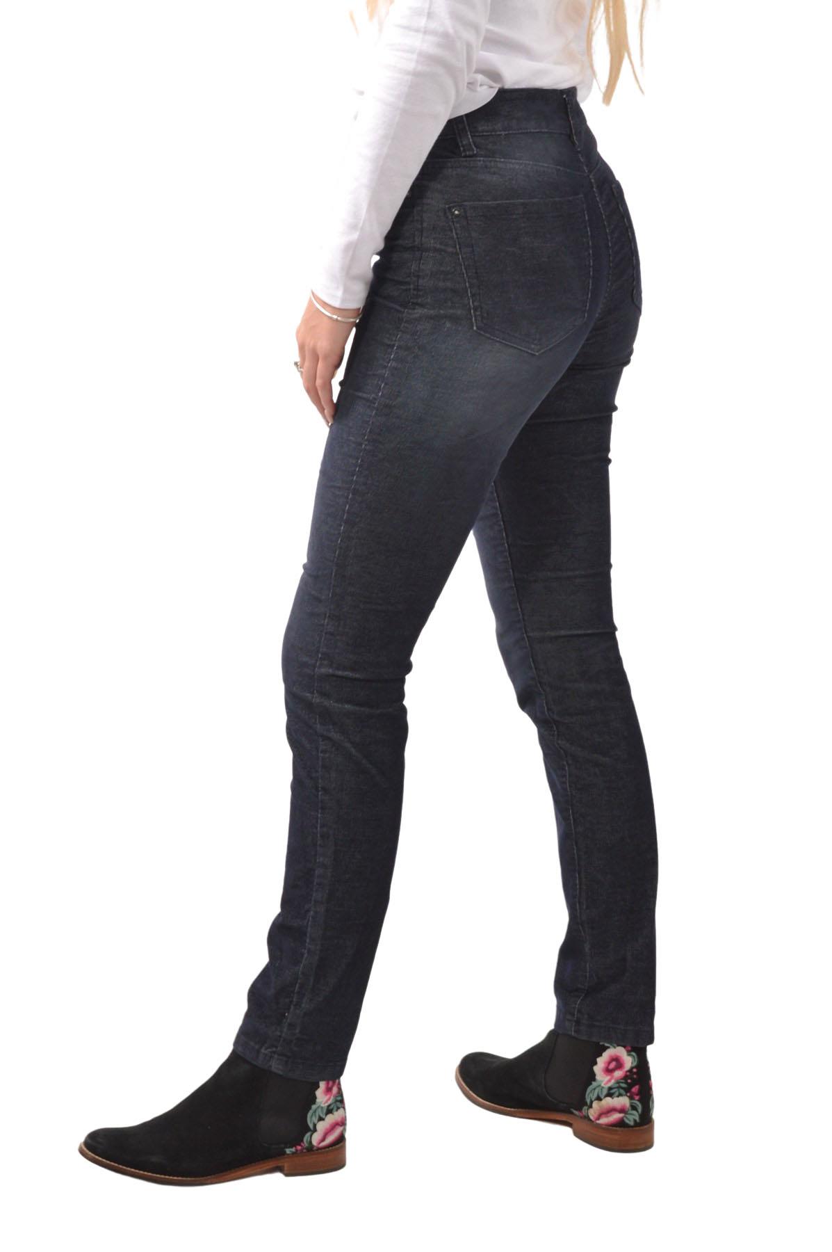 Next Womens Needlecord Jeans Slim Leg Mid High Rise with Stretch - Picture 4 of 6