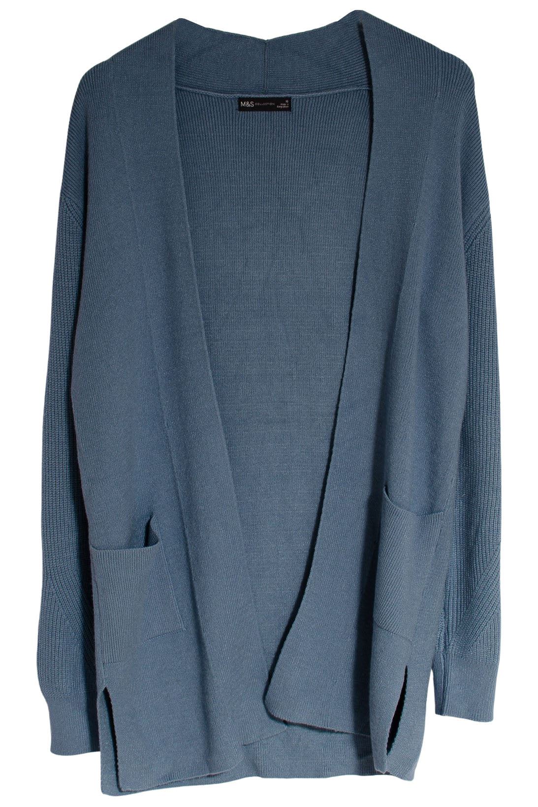 Cárdigan largo acanalado frente abierto - Imagen 3 de 15