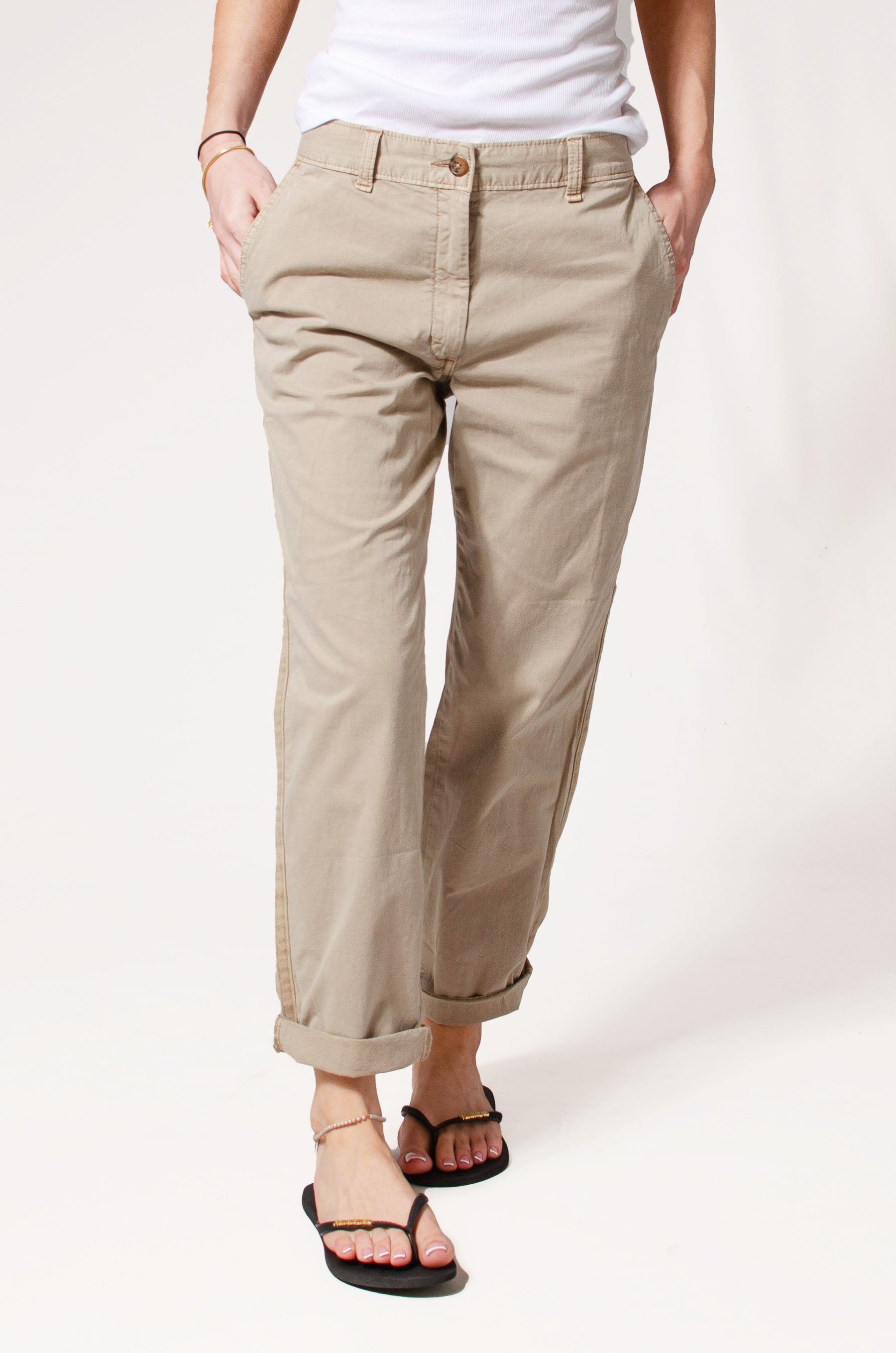 Ex M&S Tapered Ankle Grazer Chino Trousers - Picture 38 of 51