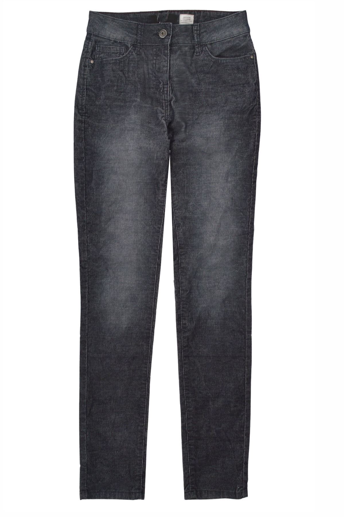 Next Womens Needlecord Jeans Slim Leg Mid High Rise with Stretch - Picture 2 of 6
