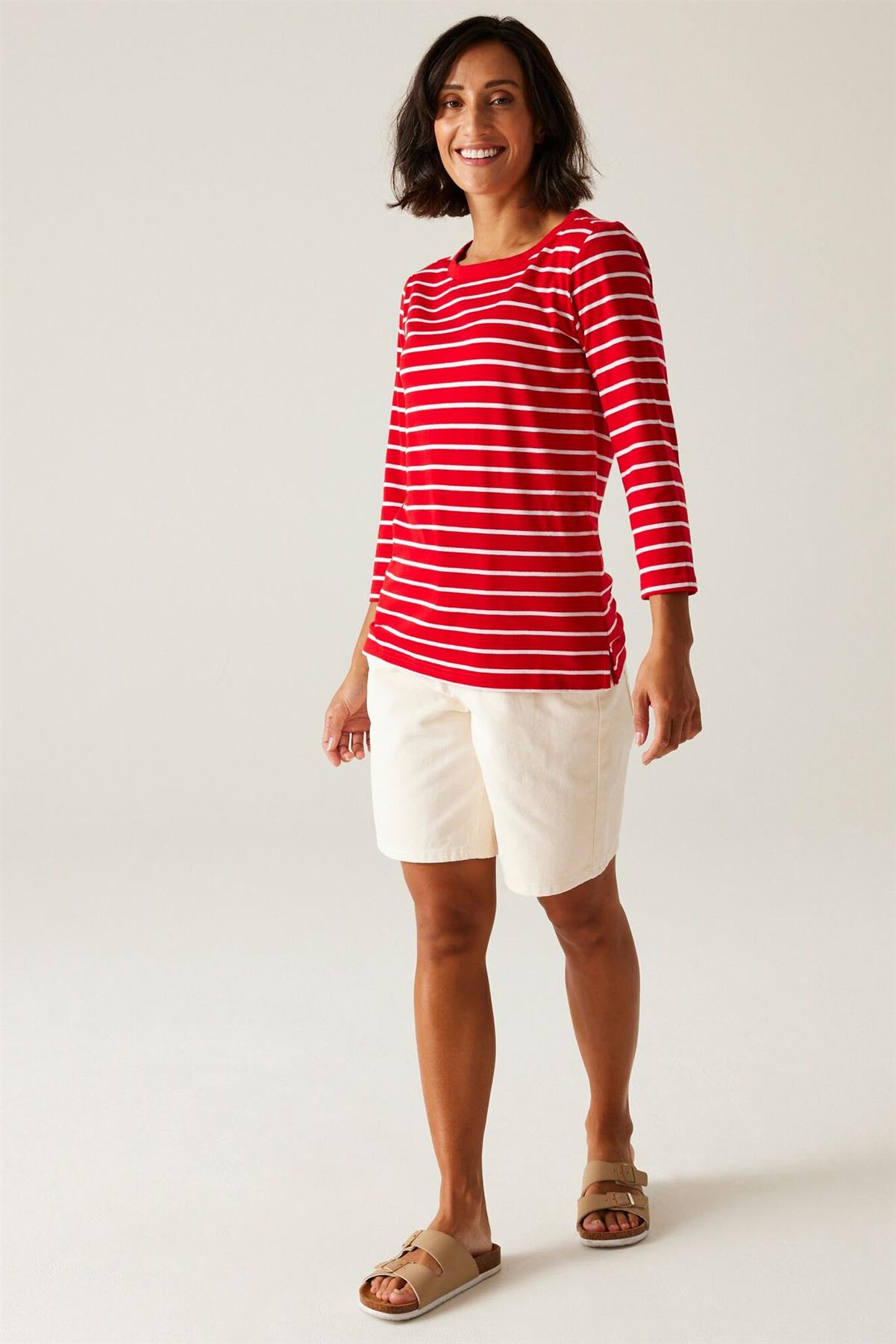 Regatta Womens Striped 3/4 Sleeve Top - Picture 39 of 48