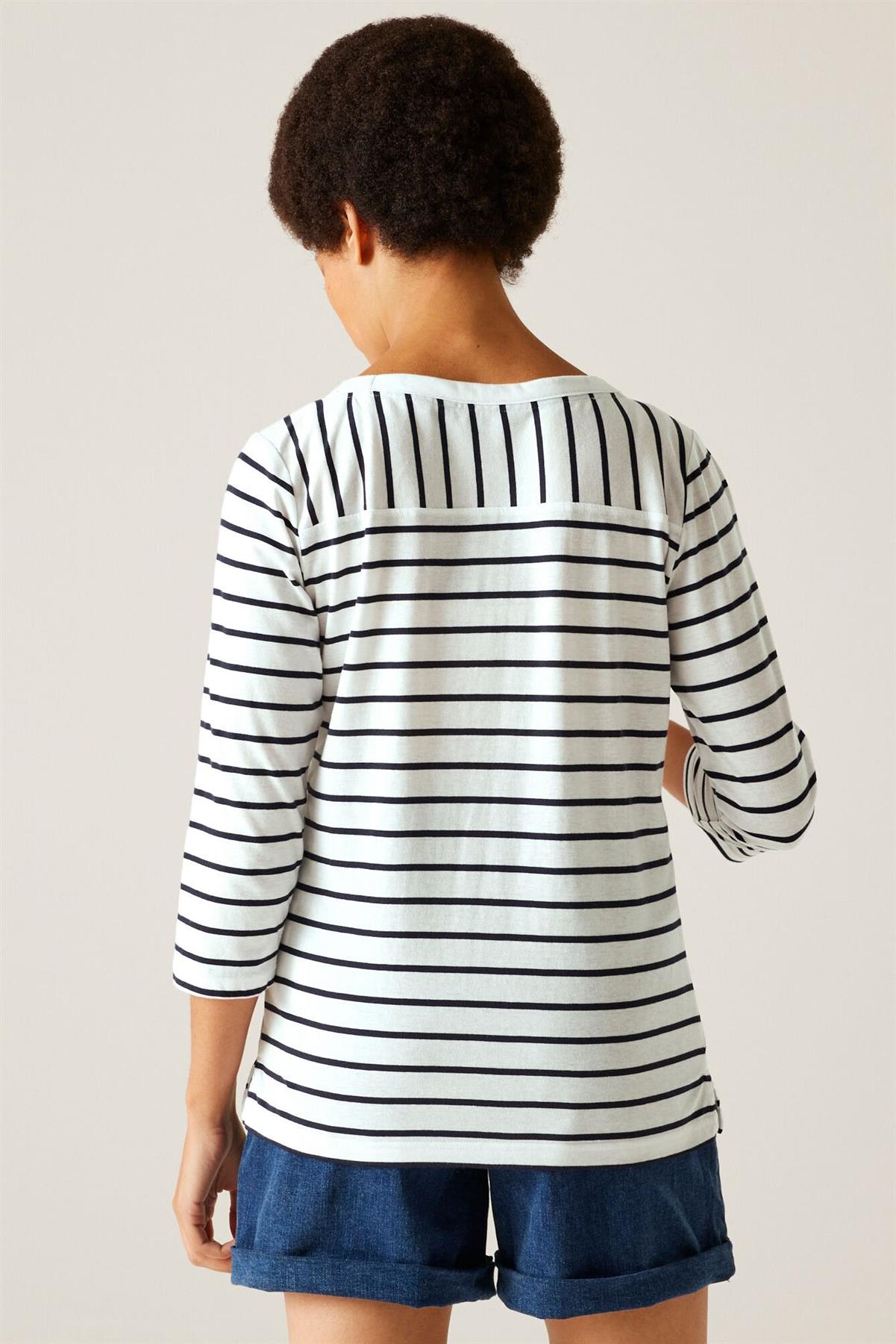 Regatta Womens Striped 3/4 Sleeve Top - Picture 45 of 48