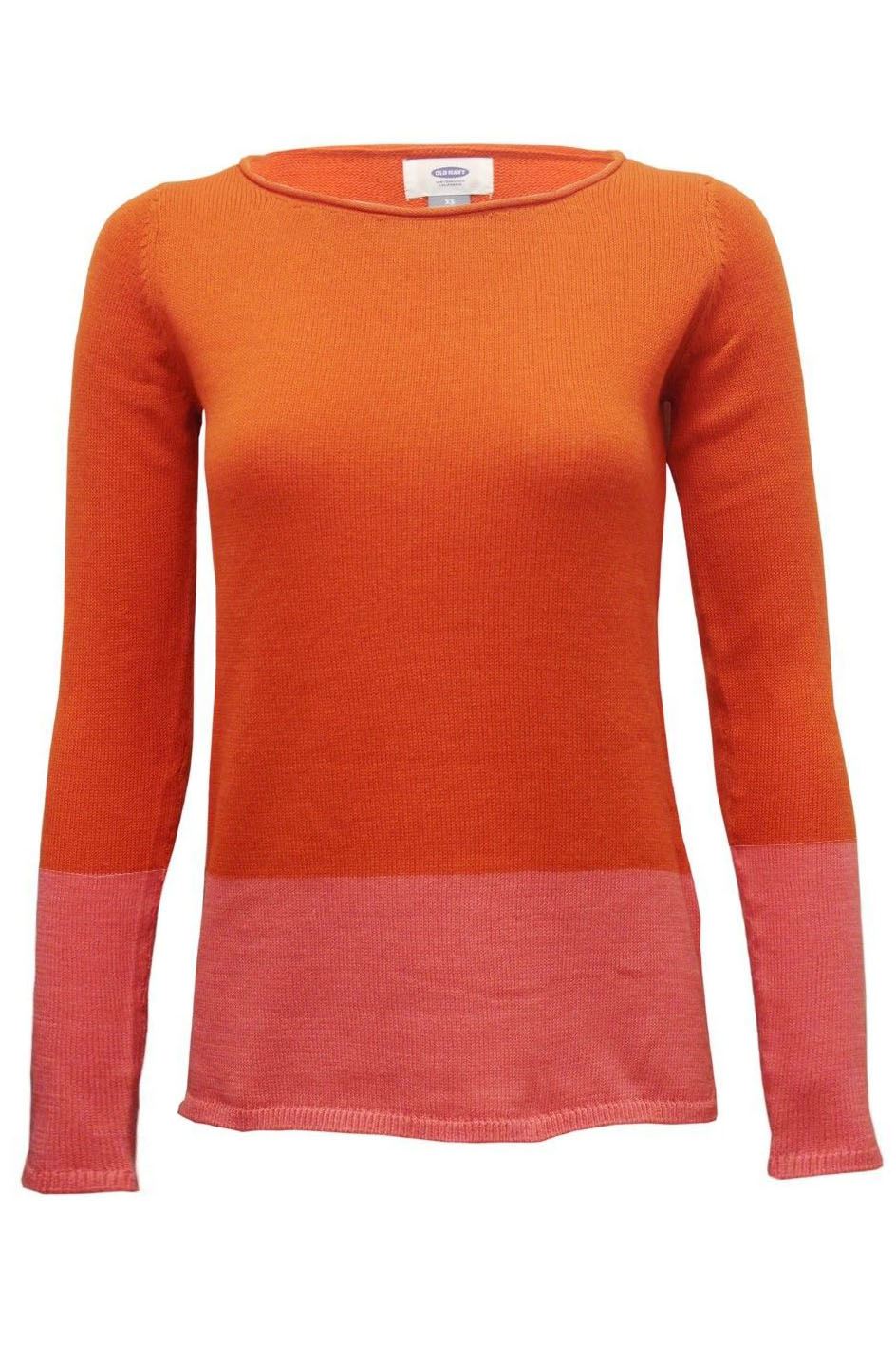 New Ladies Old Navy Gap Roll Edge Neck Two Tone Jumper Size XS M L XL 2XL