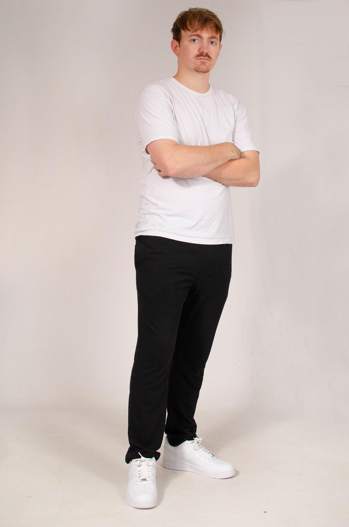 M*S Mens Lightweight Cotton Rich Straight Leg Joggers Lounge Pants - Picture 6 of 29