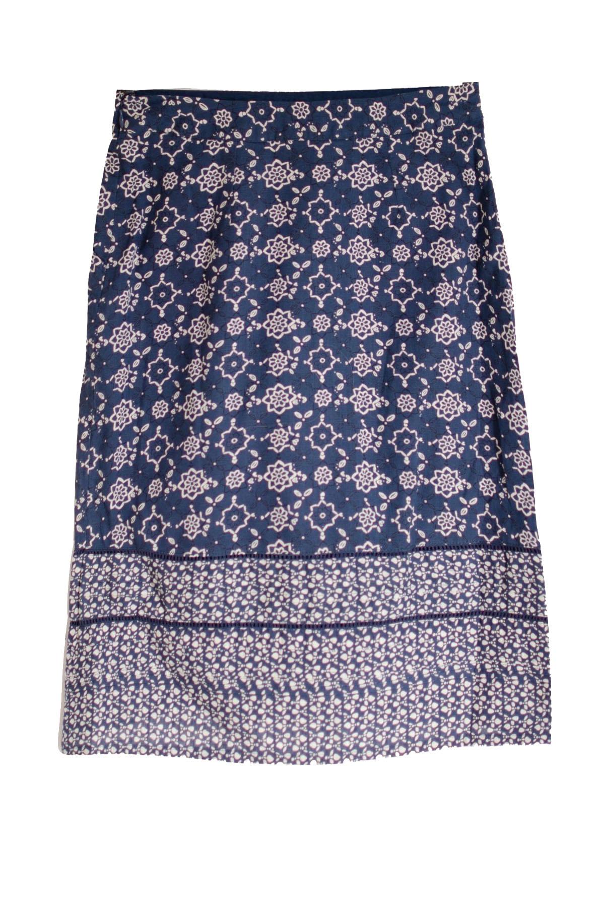 Mantaray Lined Cotton Print Summer Skirt - Picture 11 of 12