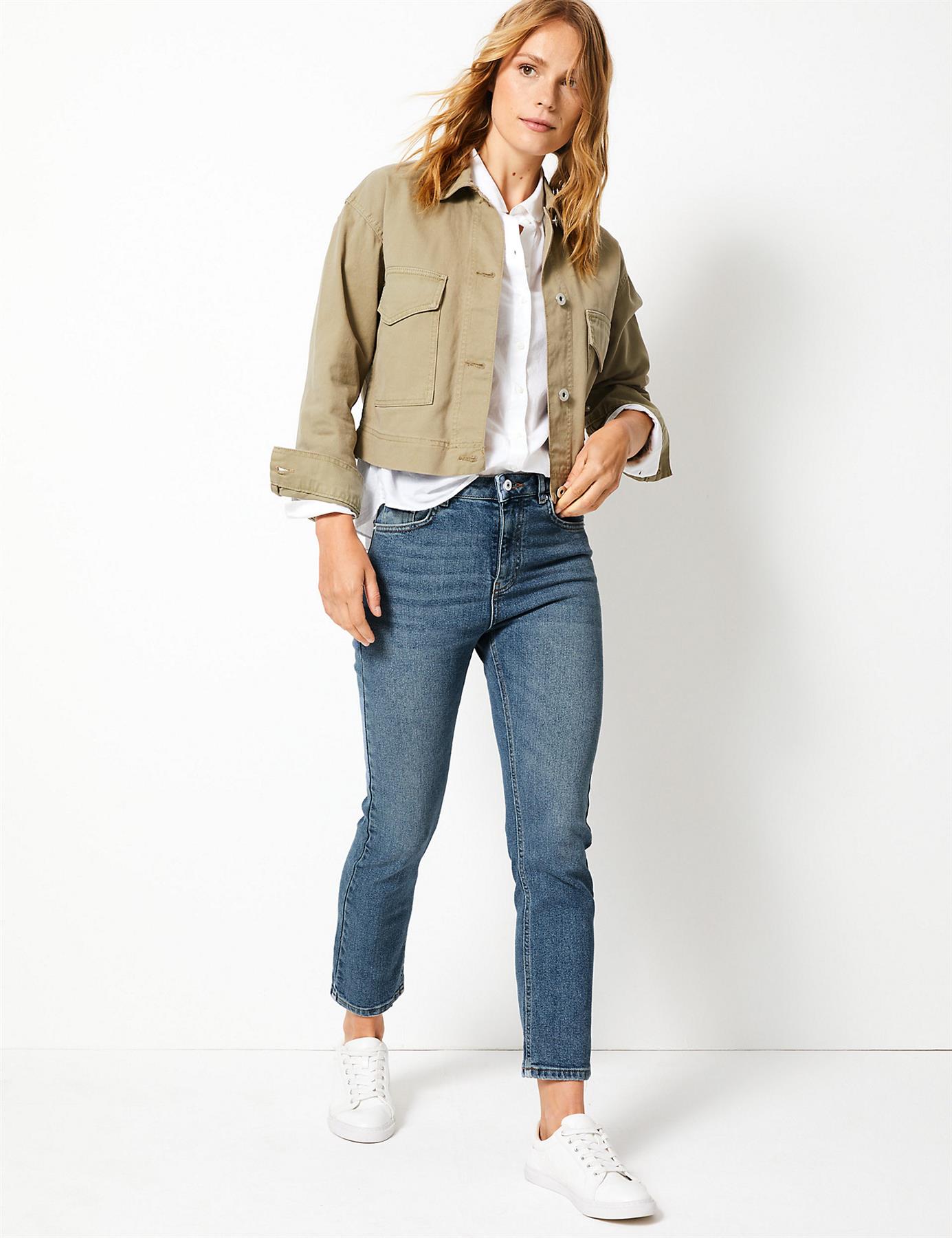 m and s ladies cropped jeans