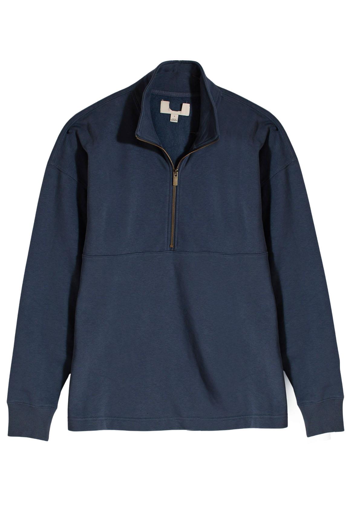 Ex M&S Autograph Mens Quarter Zip Neck Sweatshirt Thick Cotton Rich - Picture 16 of 18