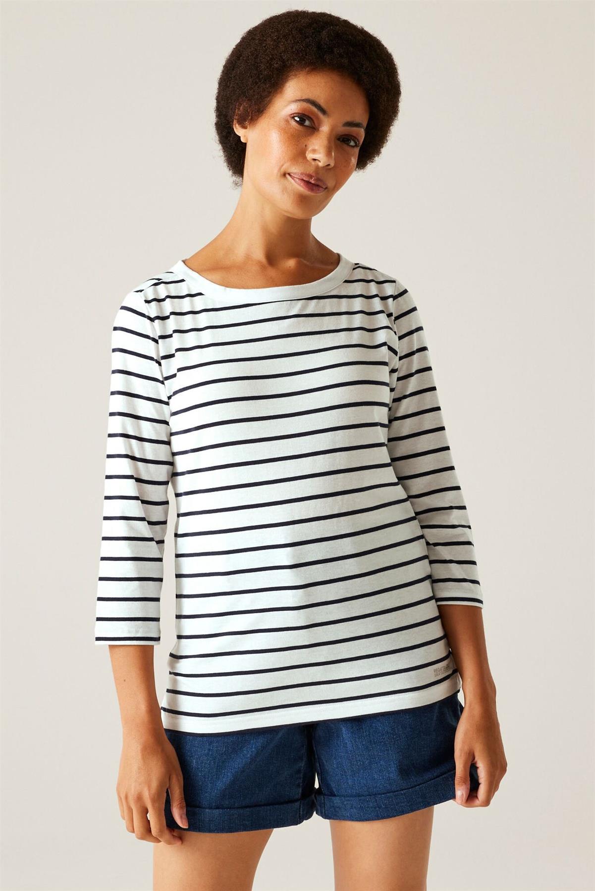 Regatta Womens Striped 3/4 Sleeve Top - Picture 44 of 48