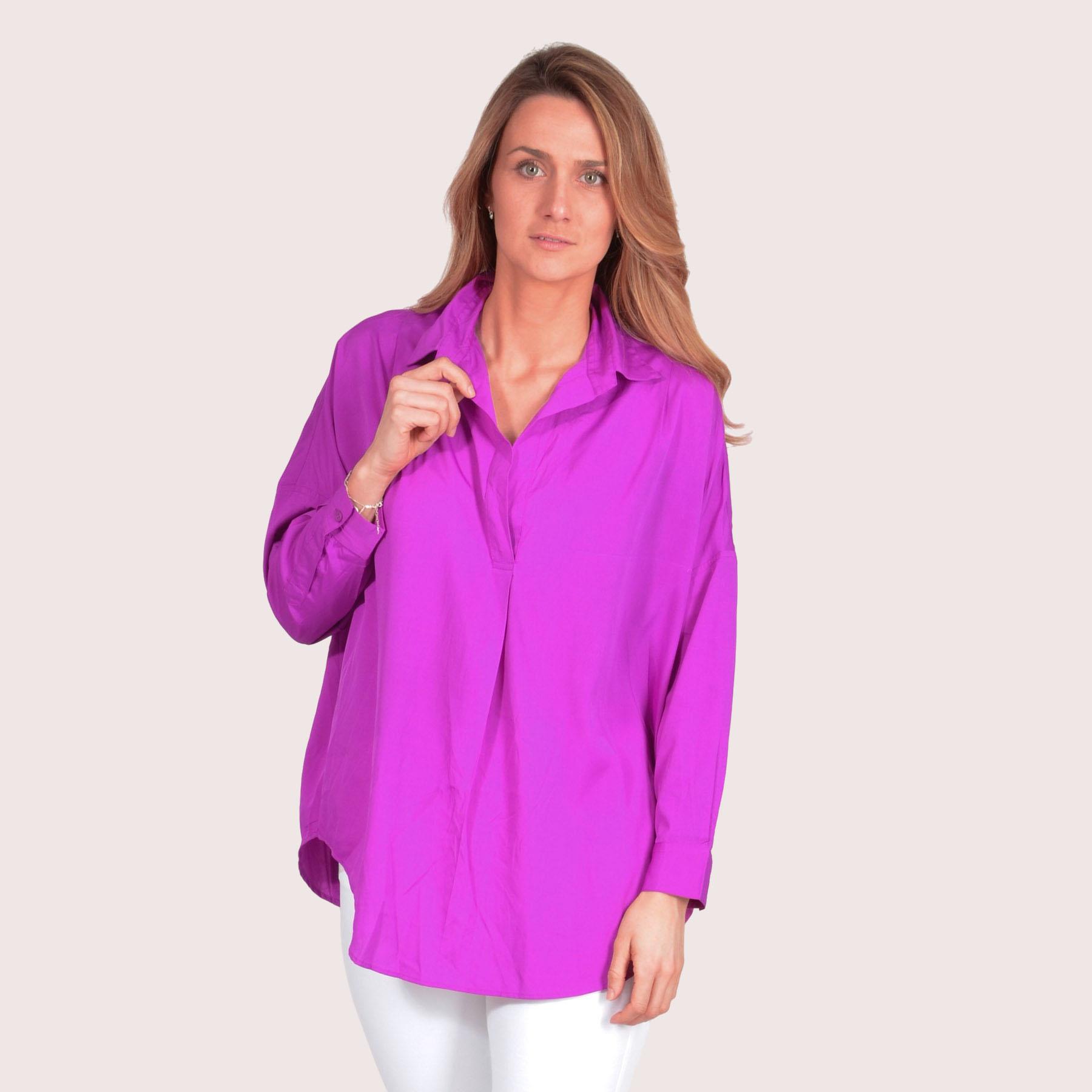 FRENCH CONNECTION Popover Shirt Blouse Silky Soft Light Satin Open Neck Collar - Picture 16 of 23
