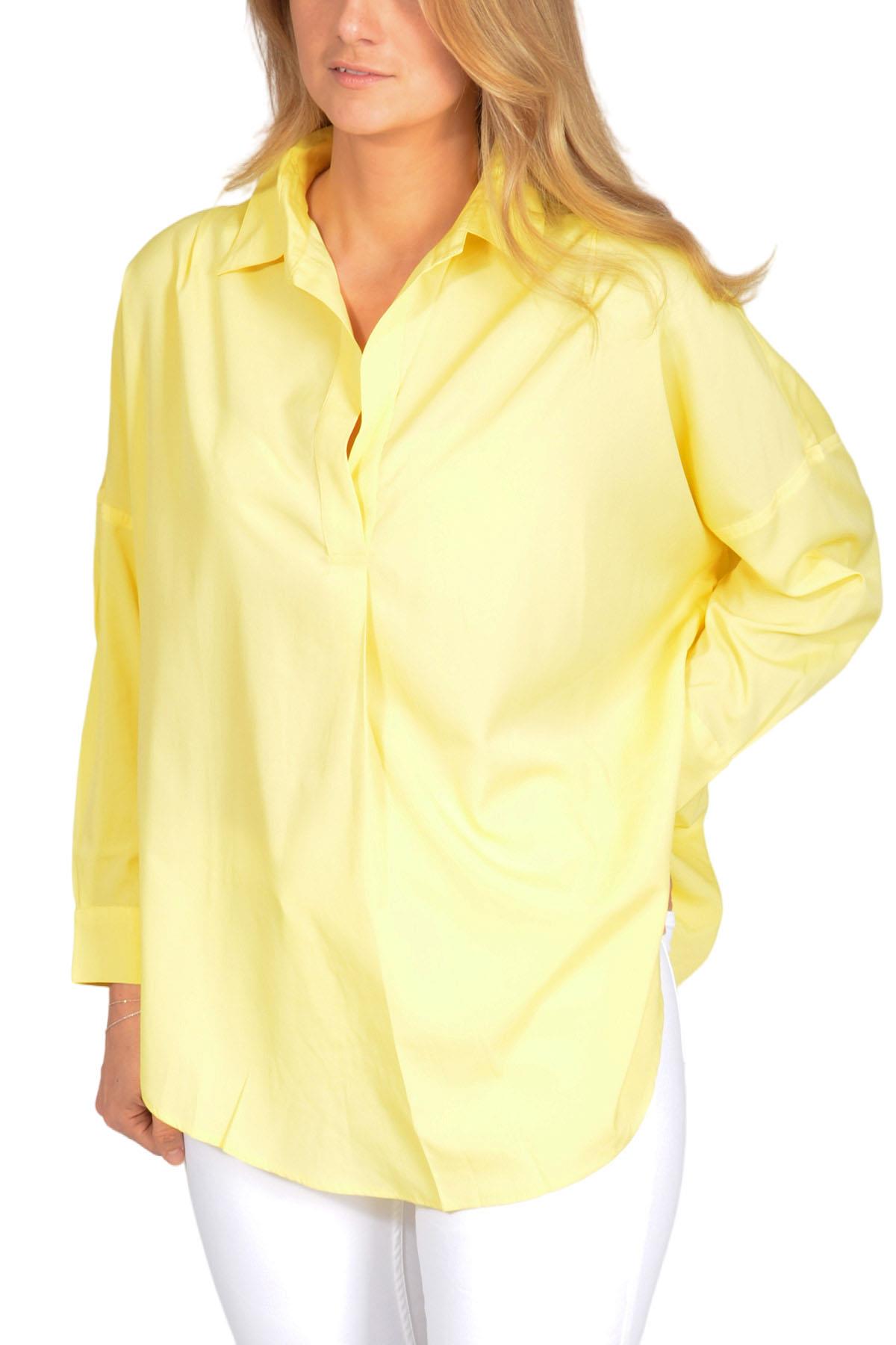 French Connection Womens Silky Oversized Shirt Popover Raglan Sleeve Open Collar - Picture 11 of 20