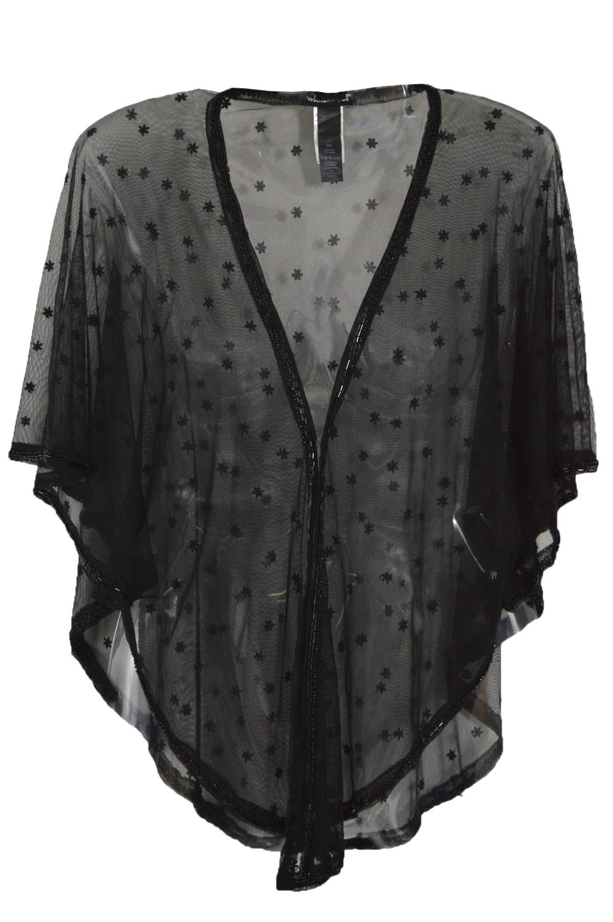 Ex Oasis Ladies Embellished Scarf in Blue Grey