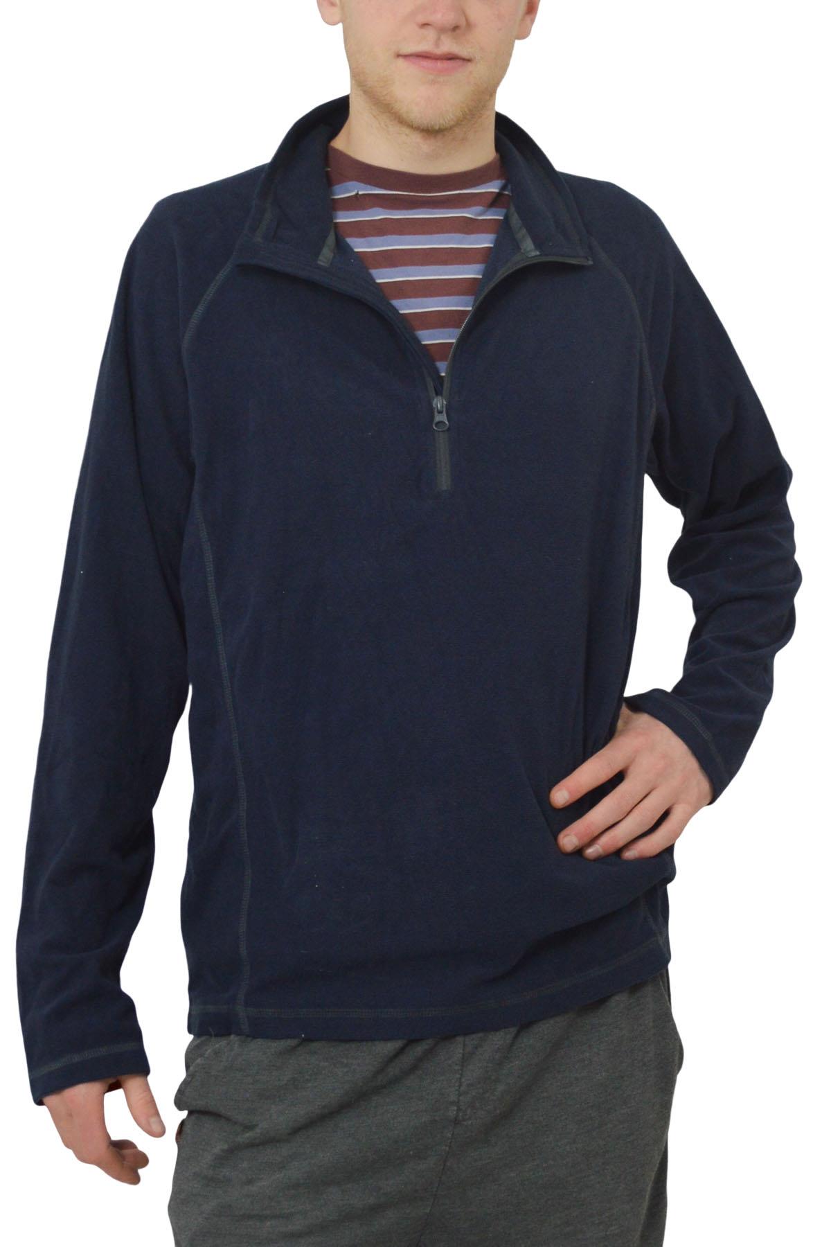 NEW Regatta Mens Soft Navy Blue Quarter Zip Fleece Pullover Sizes S
