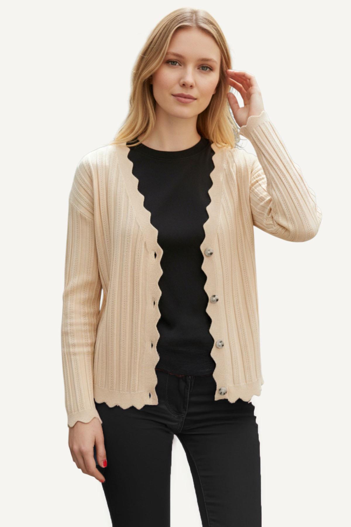 Cárdigan acanalado Karen Millen borde vieira - Imagen 3 de 8