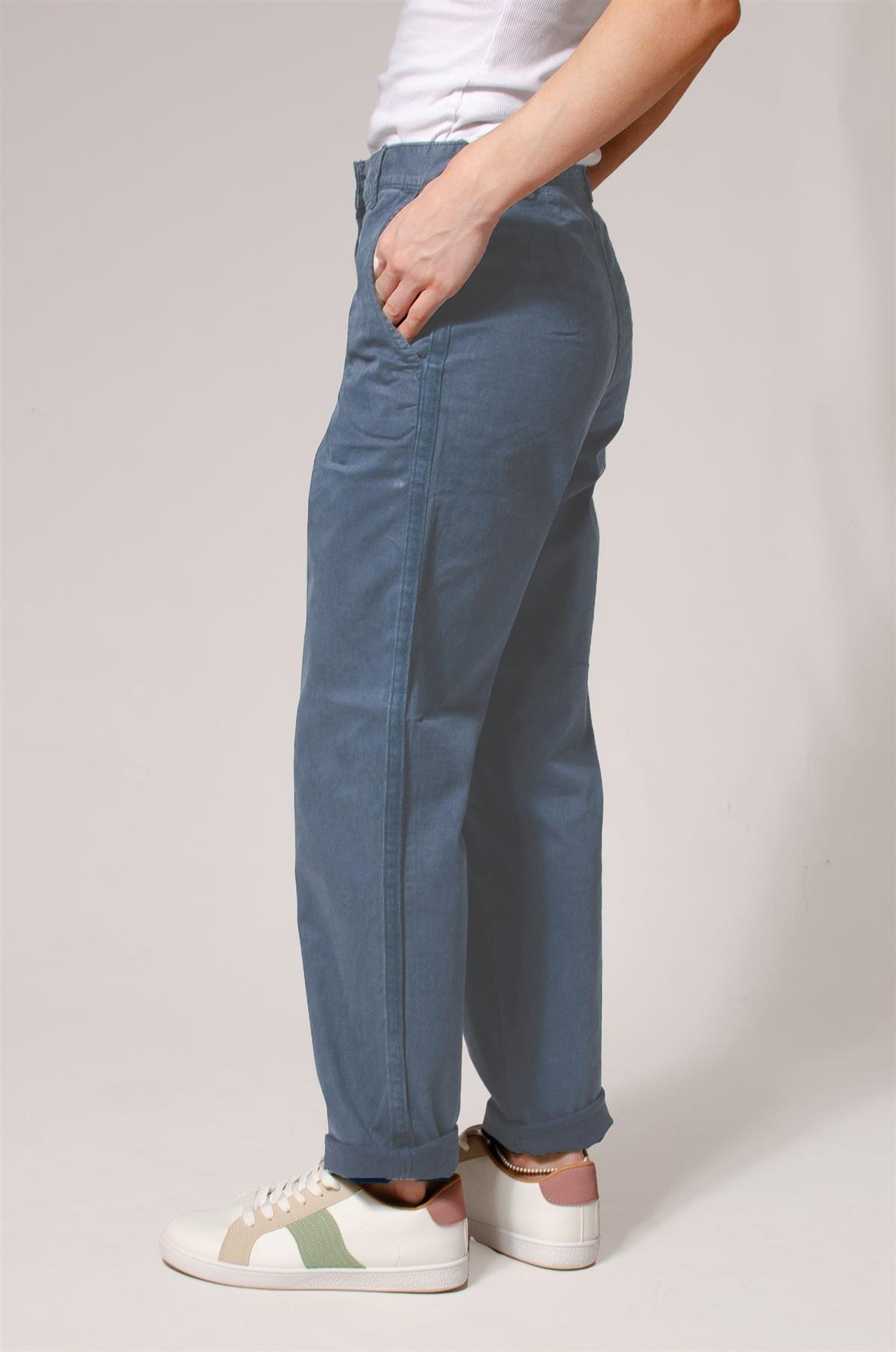Ex M&S Tapered Ankle Grazer Chino Trousers - Picture 10 of 51