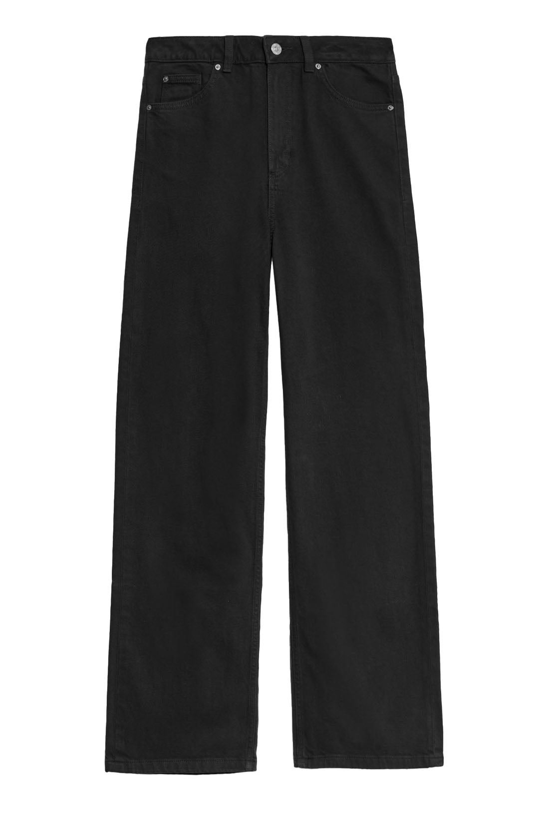 Ex M&S Wide Leg Jeans in Cream, Brown or Black - Picture 2 of 9