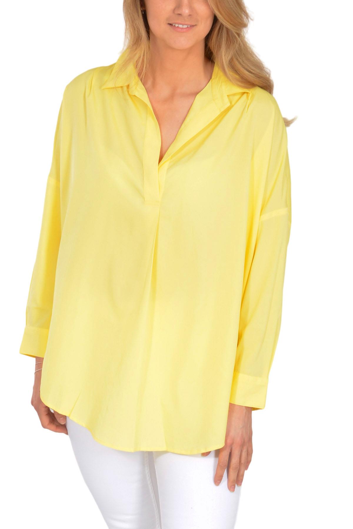 French Connection Womens Silky Oversized Shirt Popover Raglan Sleeve Open Collar - Picture 14 of 20